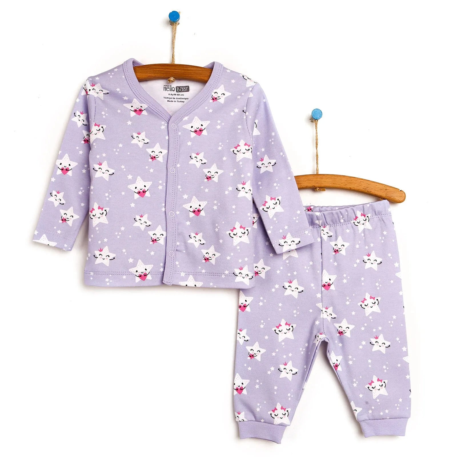 HelloBaby Basic Baby Girl Pyjamas Set - Lilac - ebebek - Black Friday