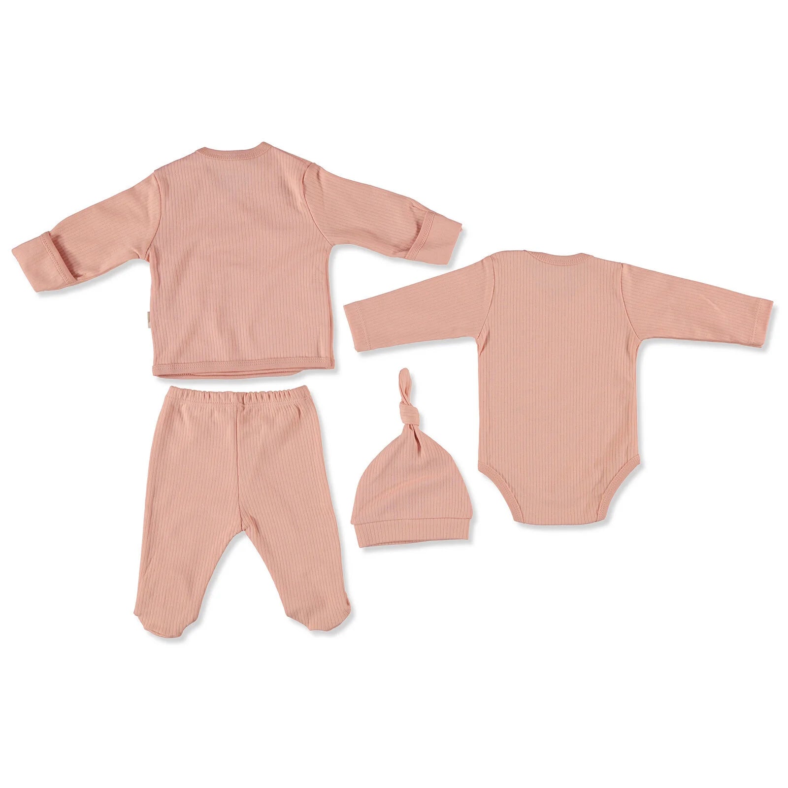 Bebbek Camisole Wrapover 4 Pcs Newborn Gift Starter Set - Salmon - ebebek - Black Friday
