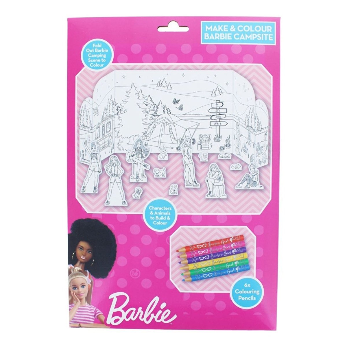 Barbie A4 Make & Colour Barbie Camping set - ebebek - Black Friday