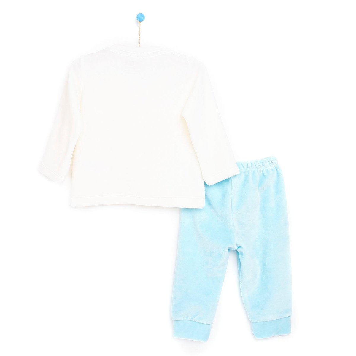 HelloBaby Basic Baby Boy Velvet Pyjamas - Blue - ebebek - Black Friday