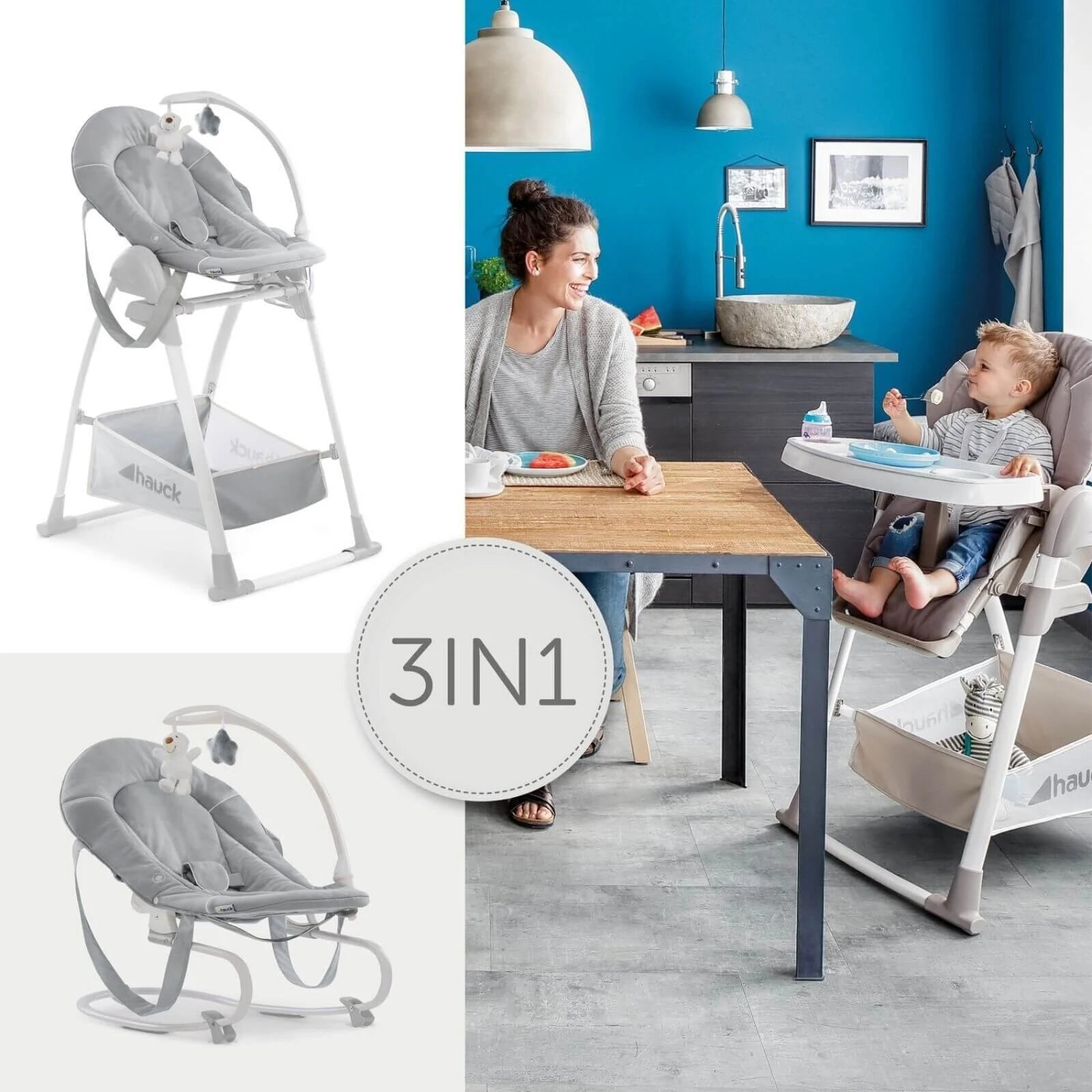 Hauck Sit N Relax 3 - in - 1 Highchair - Stretch Grey - ebebek - Black Friday