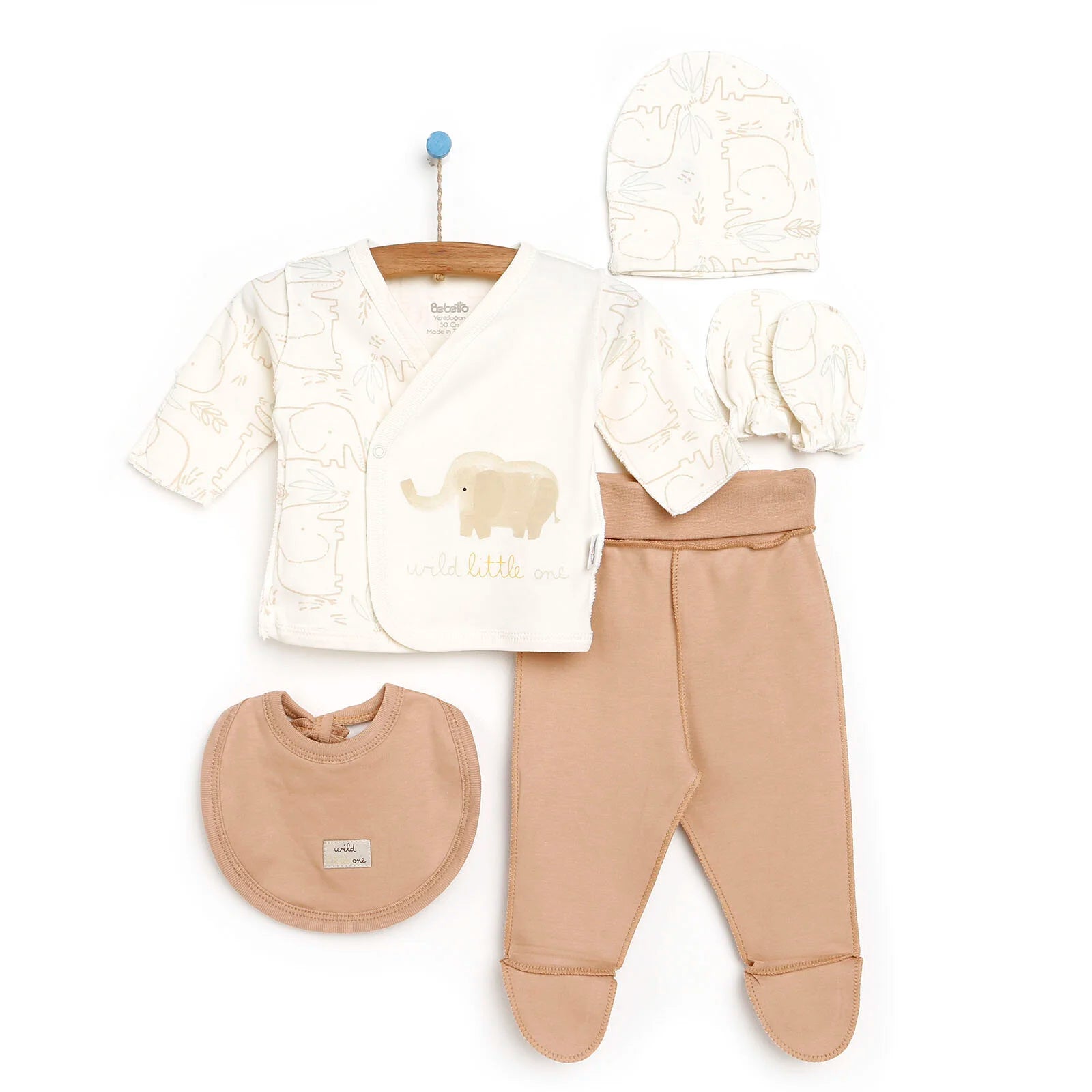 Bebetto 5 Piece Newborn Set - Strappy - Ecru - ebebek - Black Friday