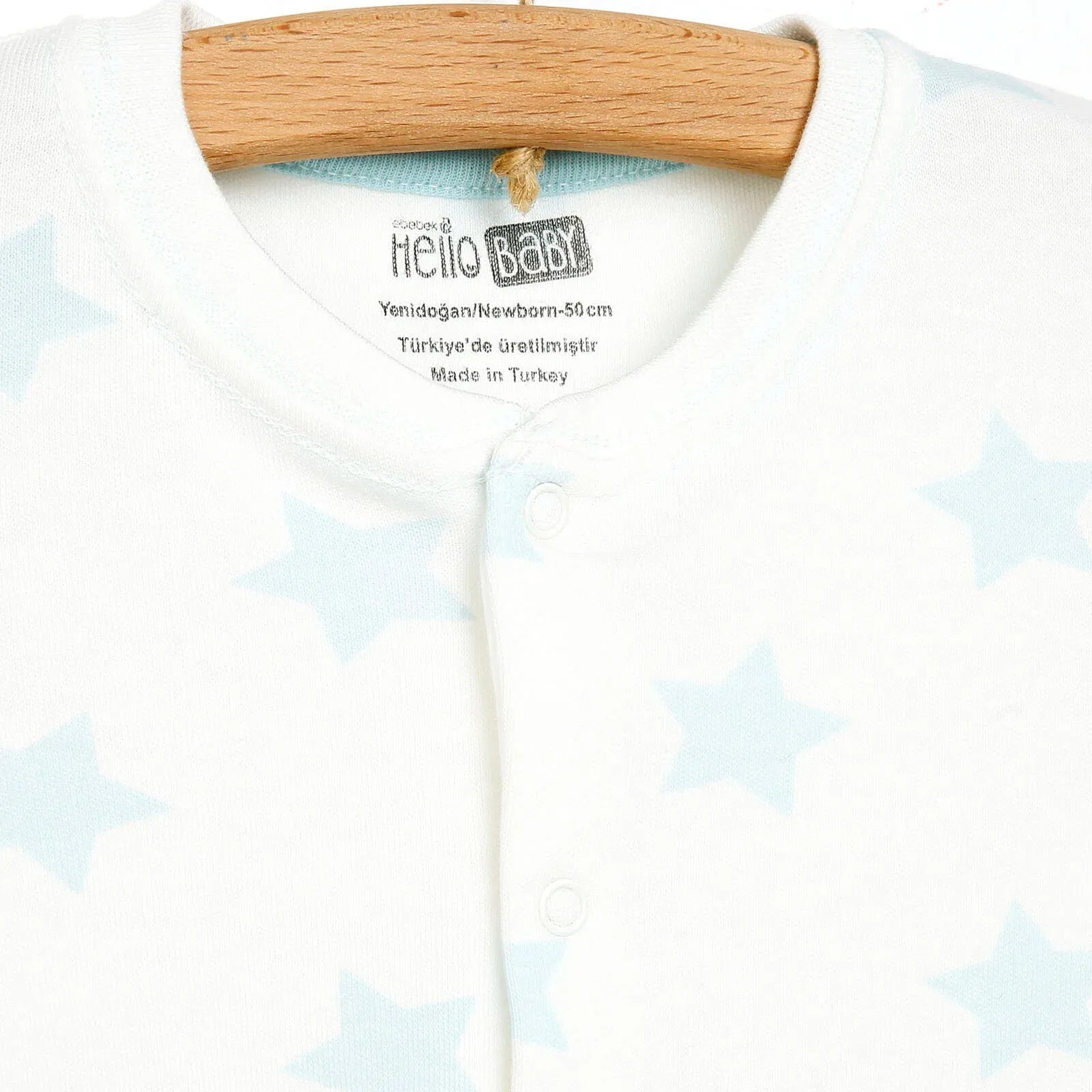 HelloBaby Newborn Baby Boy Footed Jumpsuit - Ecru - ebebek - Black Friday