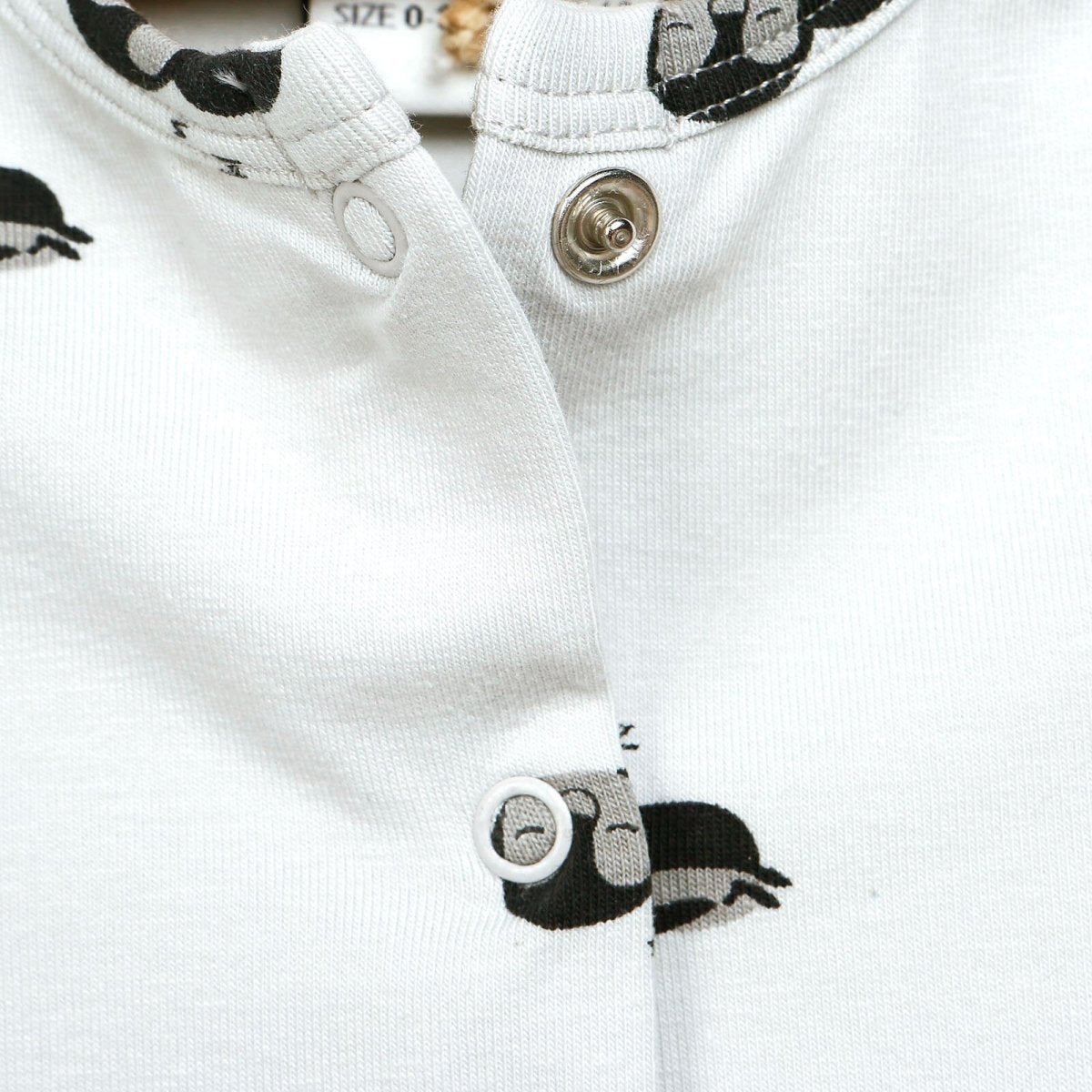 Antebies Newborn Penguin Organic Footed Jumpsuit - Grey - ebebek - Black Friday