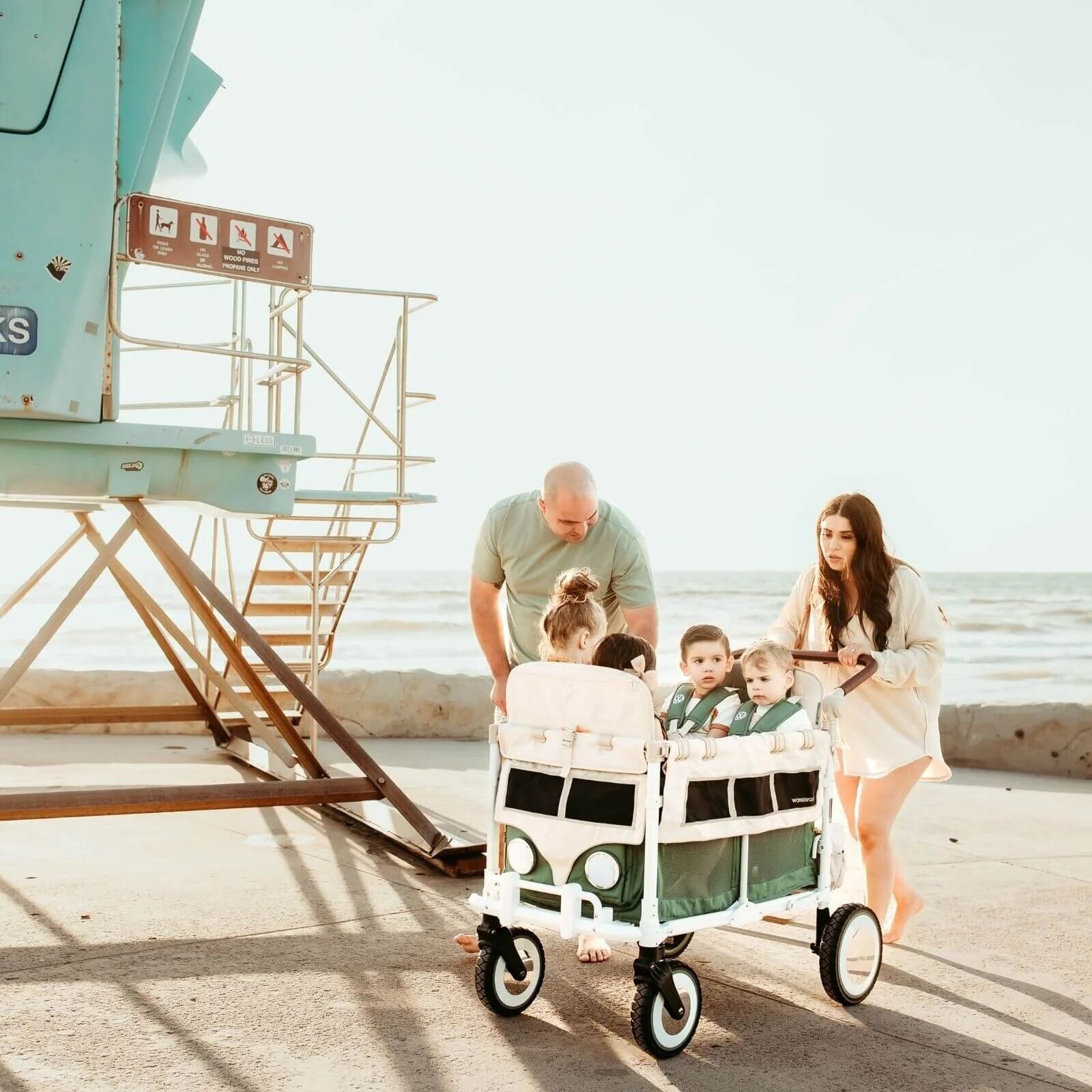 Wonderfold VW4 Volkswagen Stroller Wagon - Green - ebebek - Black Friday