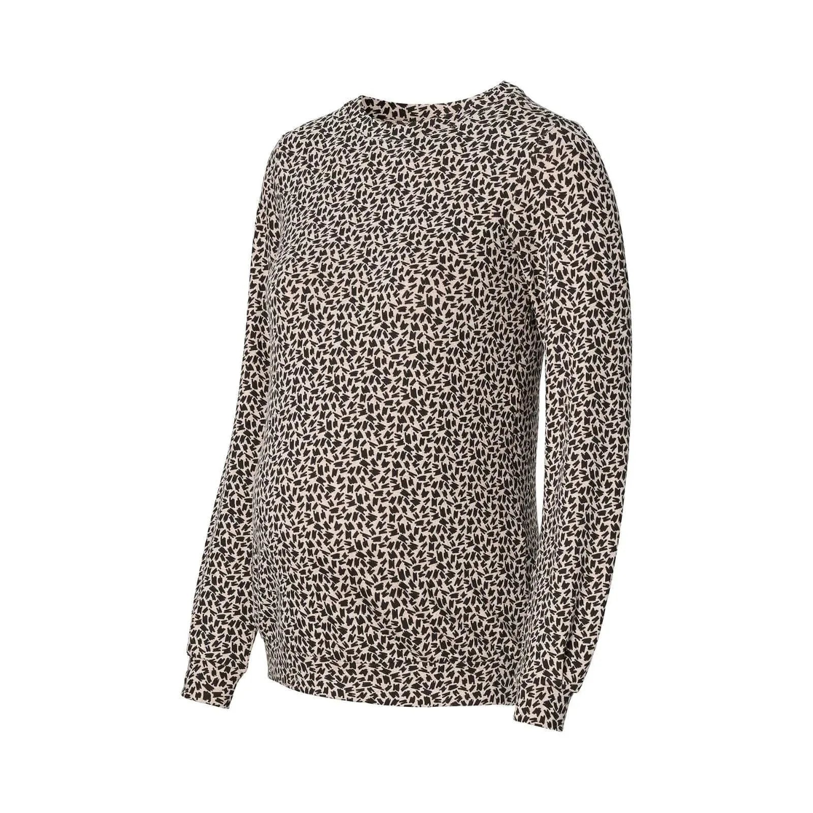 Noppies Top Roslyn Nursing Long Sleeve Allover Print - Oatmeal - ebebek - Black Friday