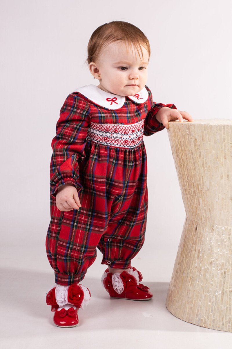 Beau Kid Baby Girl Tartan Romper - Red - ebebek - Black Friday