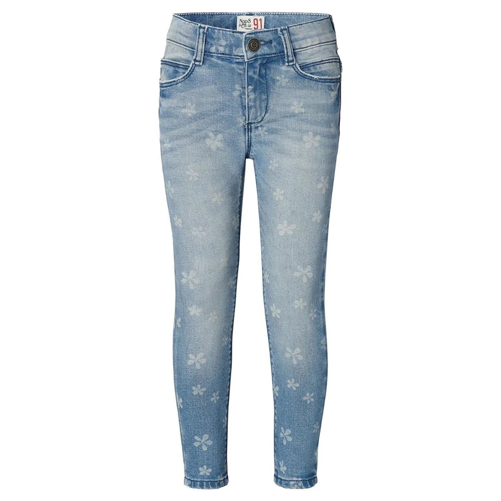 Noppies Girls Denim Pants Skinny Fit Allover Print Kenseth - Aged Blue - ebebek - Black Friday