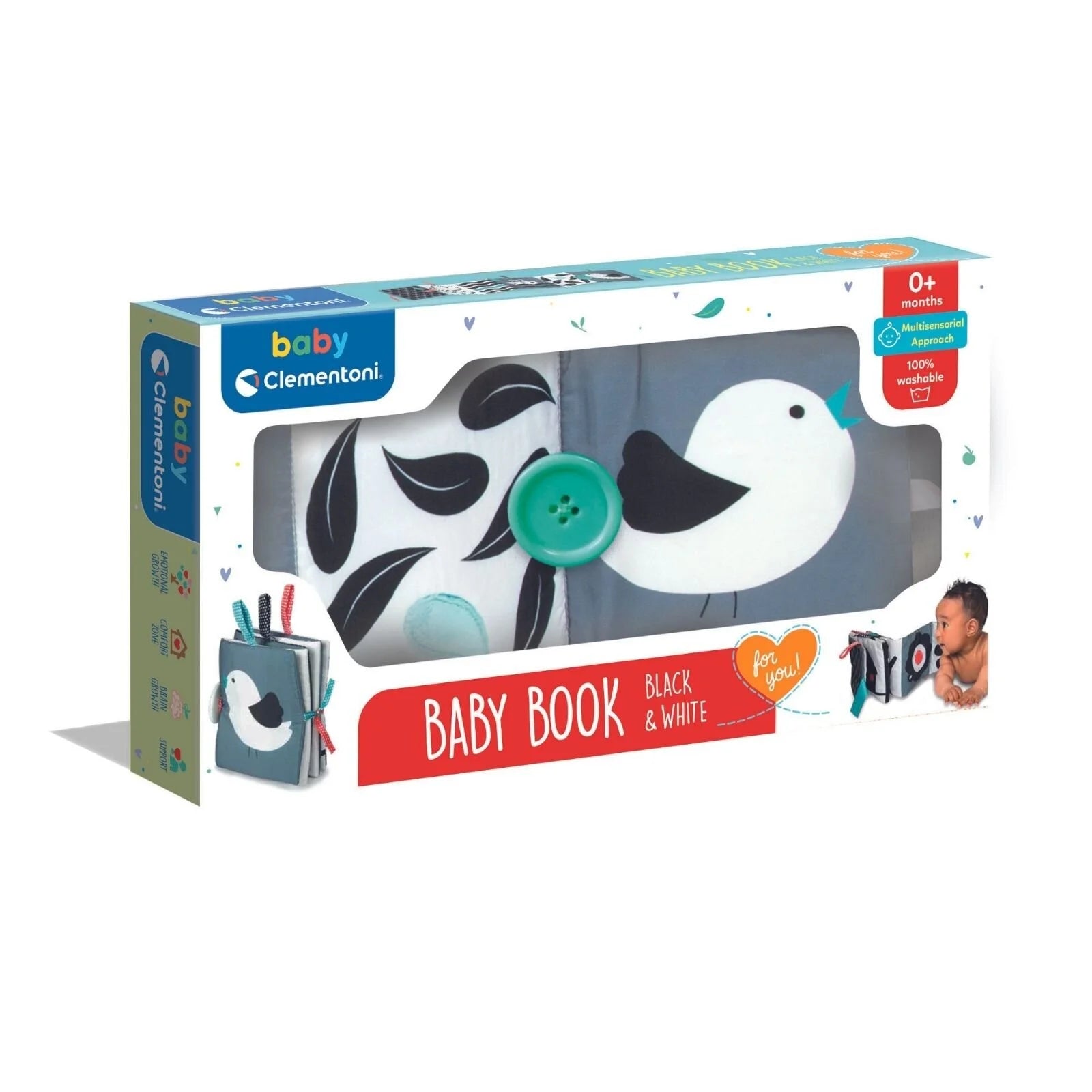 Baby Clementoni Black & White Baby Book - ebebek - Black Friday