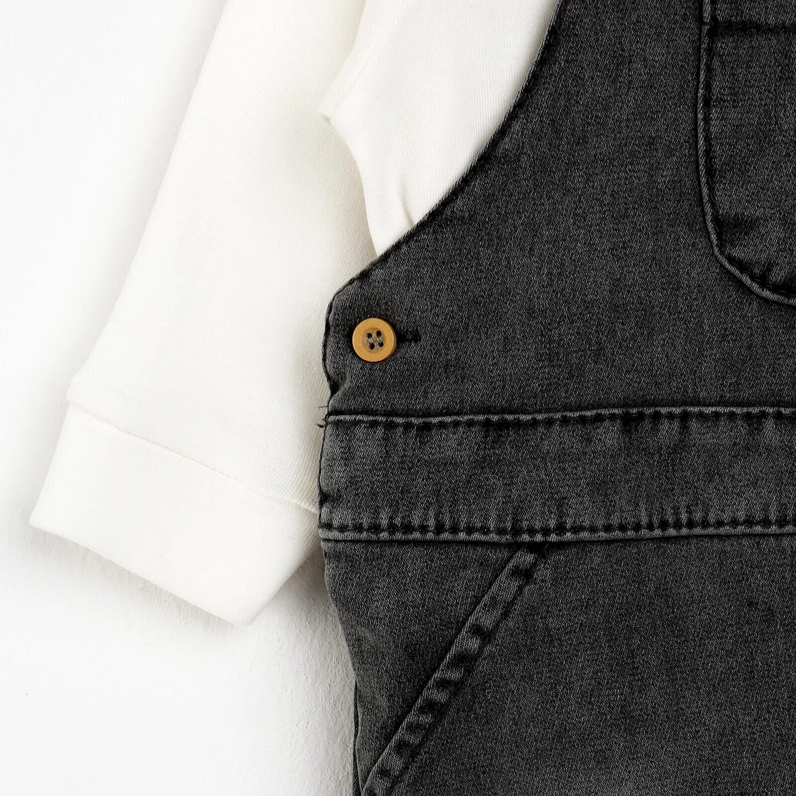 HelloBaby Overall Shorts - Sweatshirt - Anthracite - ebebek - Black Friday