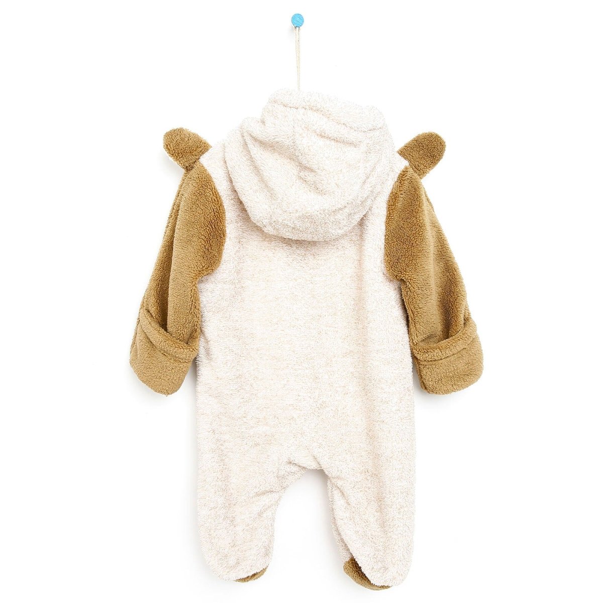 Midimod Newborn Cute Bears Welsoft Footed Jumpsuit - Beige - ebebek - Black Friday
