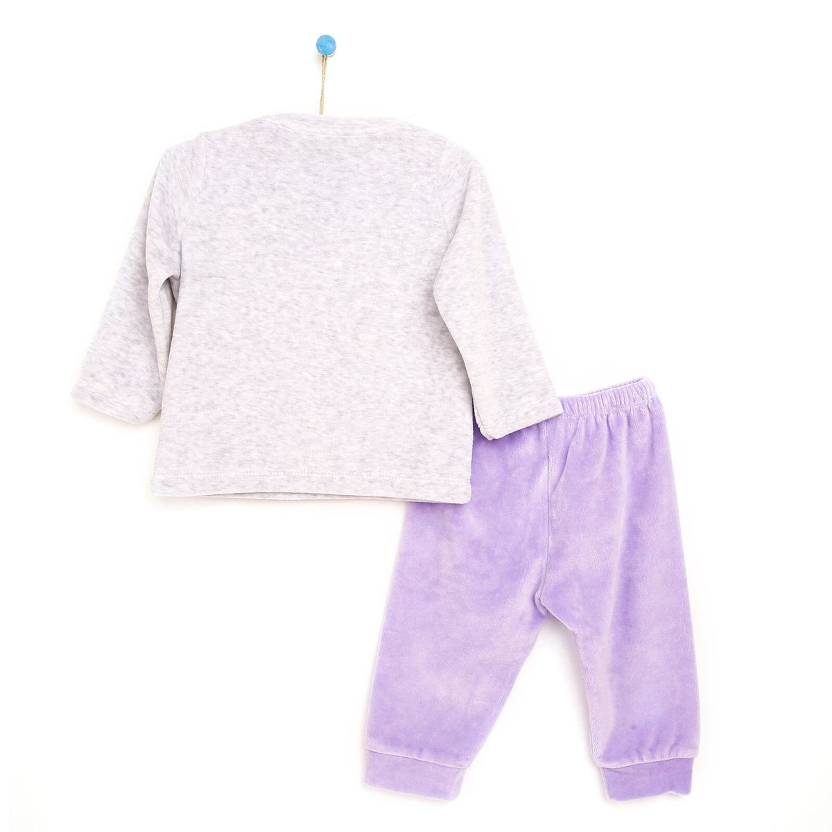 HelloBaby Basic Baby Girl Velvet Pyjamas - Purple - ebebek - Black Friday