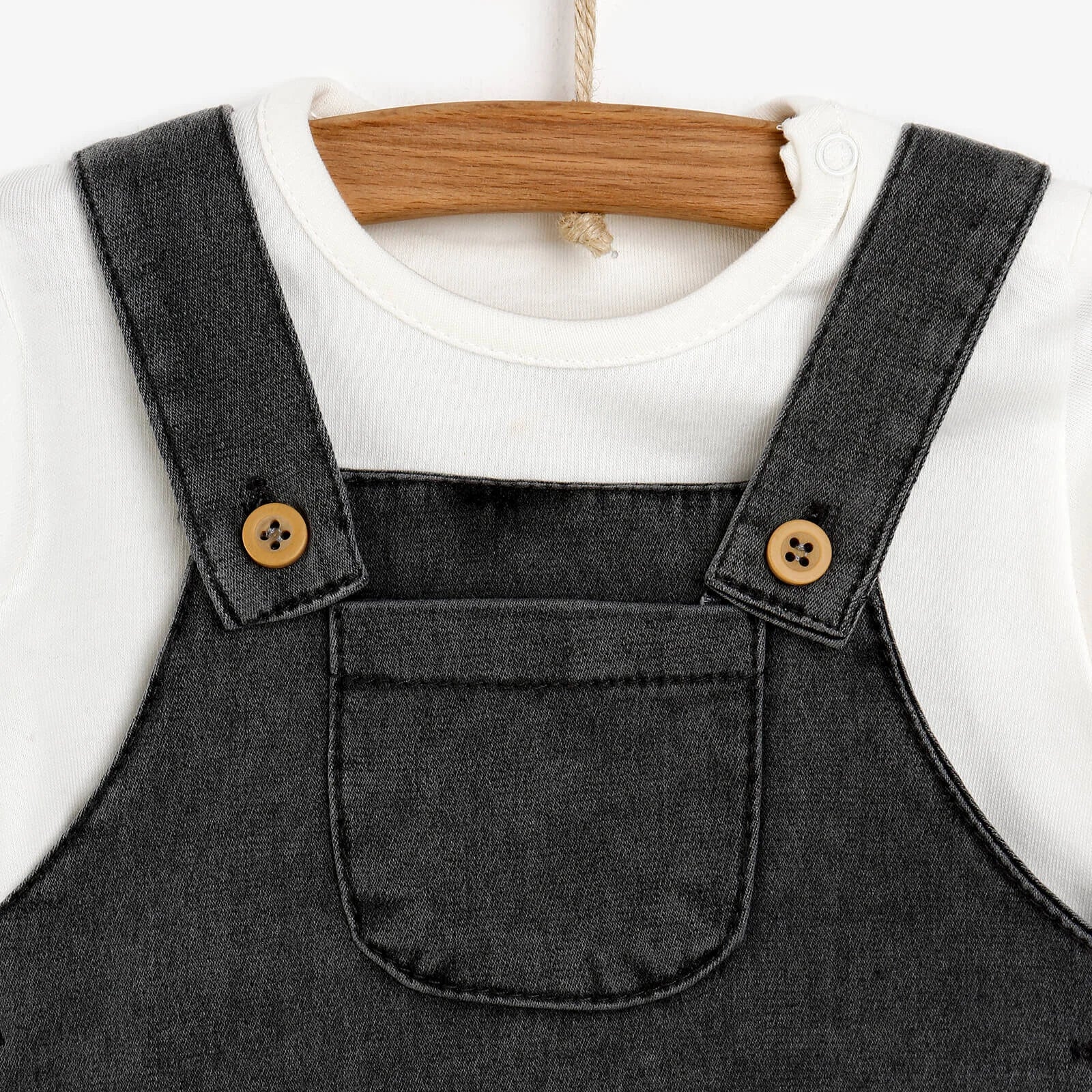 HelloBaby Overall Shorts - Sweatshirt - Anthracite - ebebek - Black Friday