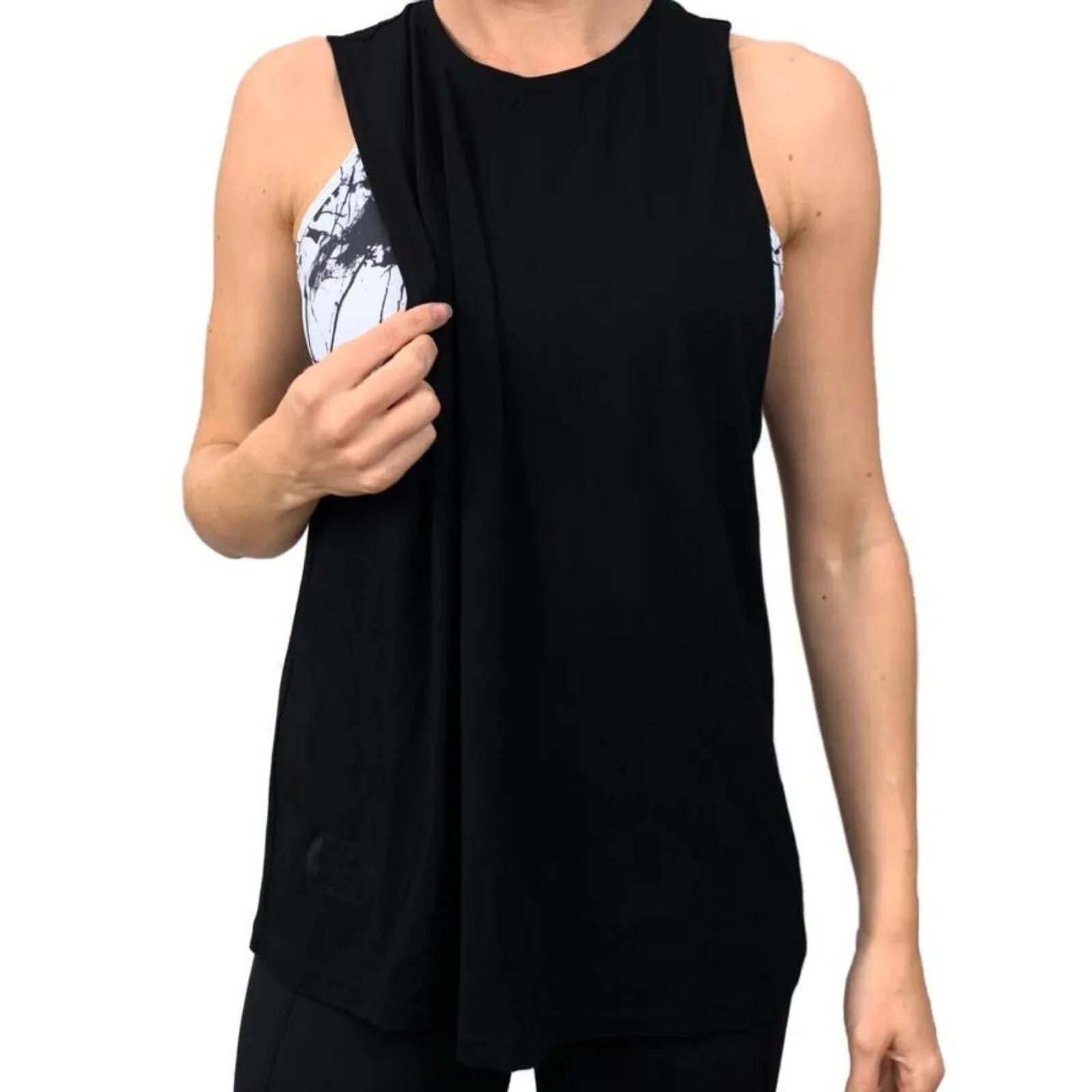Maternity and Nursing Longline Vest Top - Black - ebebek - Black Friday
