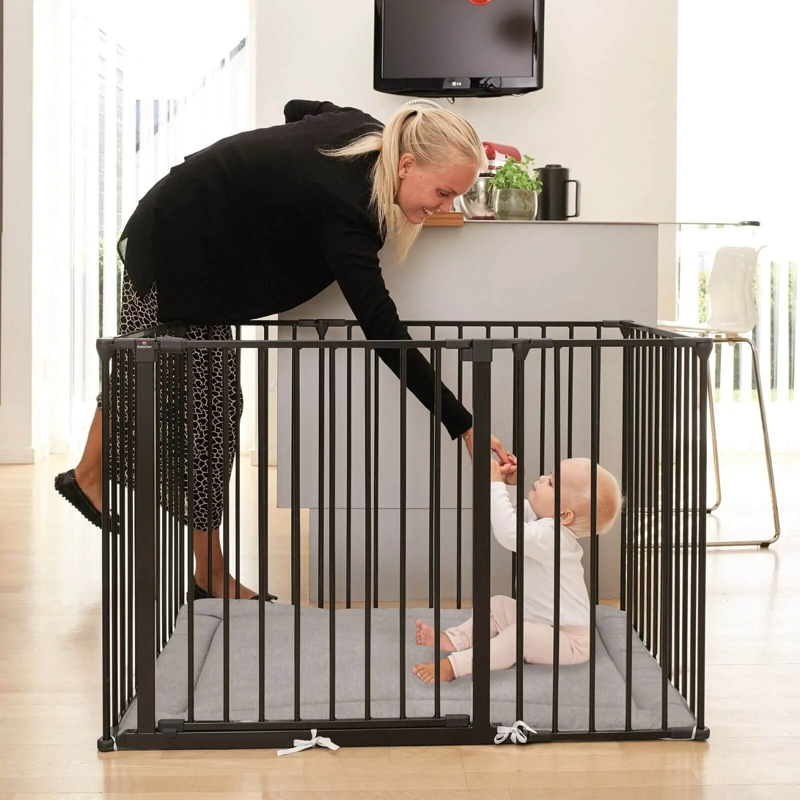 BabyDan Olaf Rectangle Playpen Black - ebebek - Black Friday