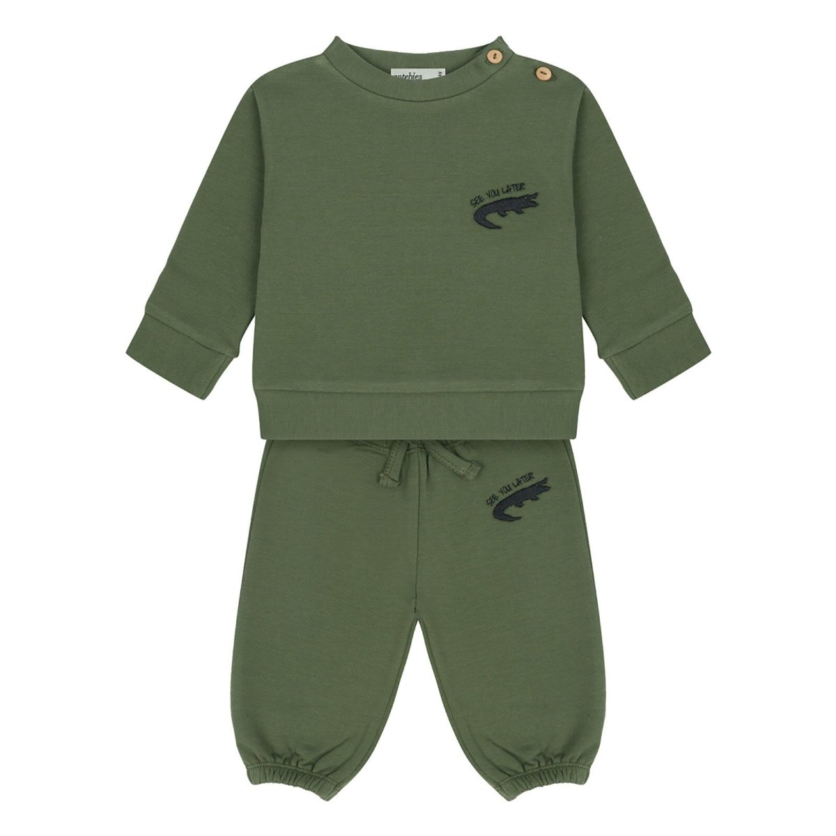 Antebies Crocodile Fun Futter Sweatshirt + Pants - ebebek - Black Friday