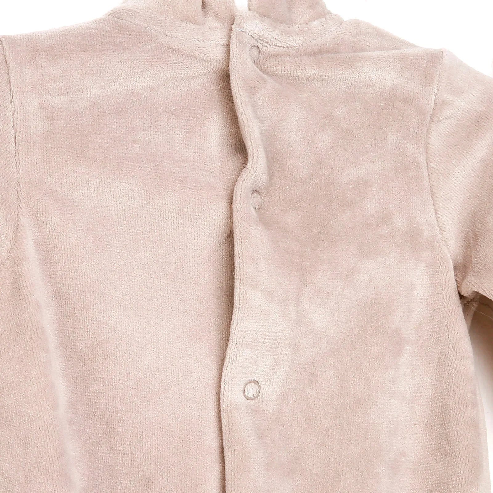 Cassiope Newborn Panda Velvet Jumpsuit - Grey - ebebek - Black Friday