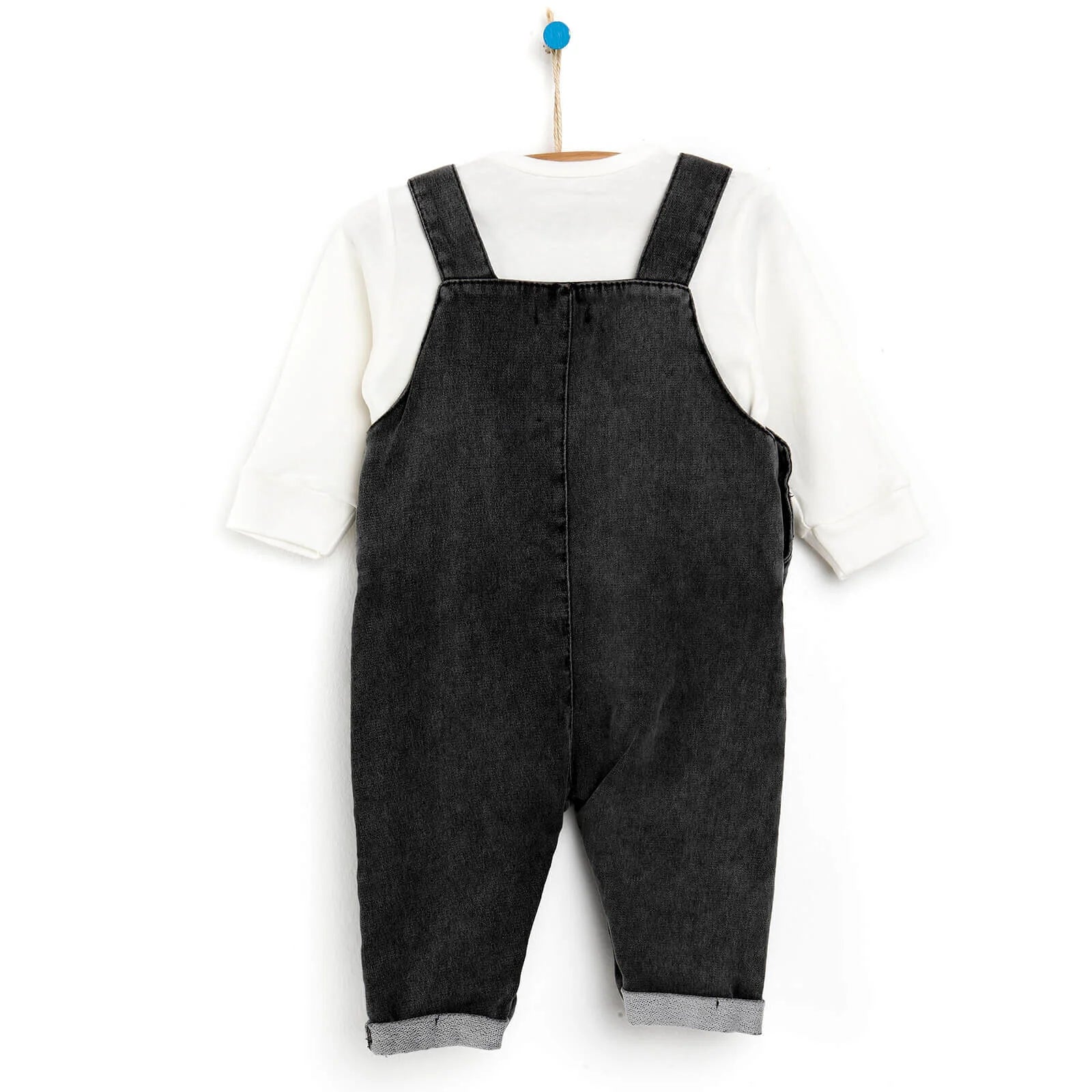 HelloBaby Overall Shorts - Sweatshirt - Anthracite - ebebek - Black Friday