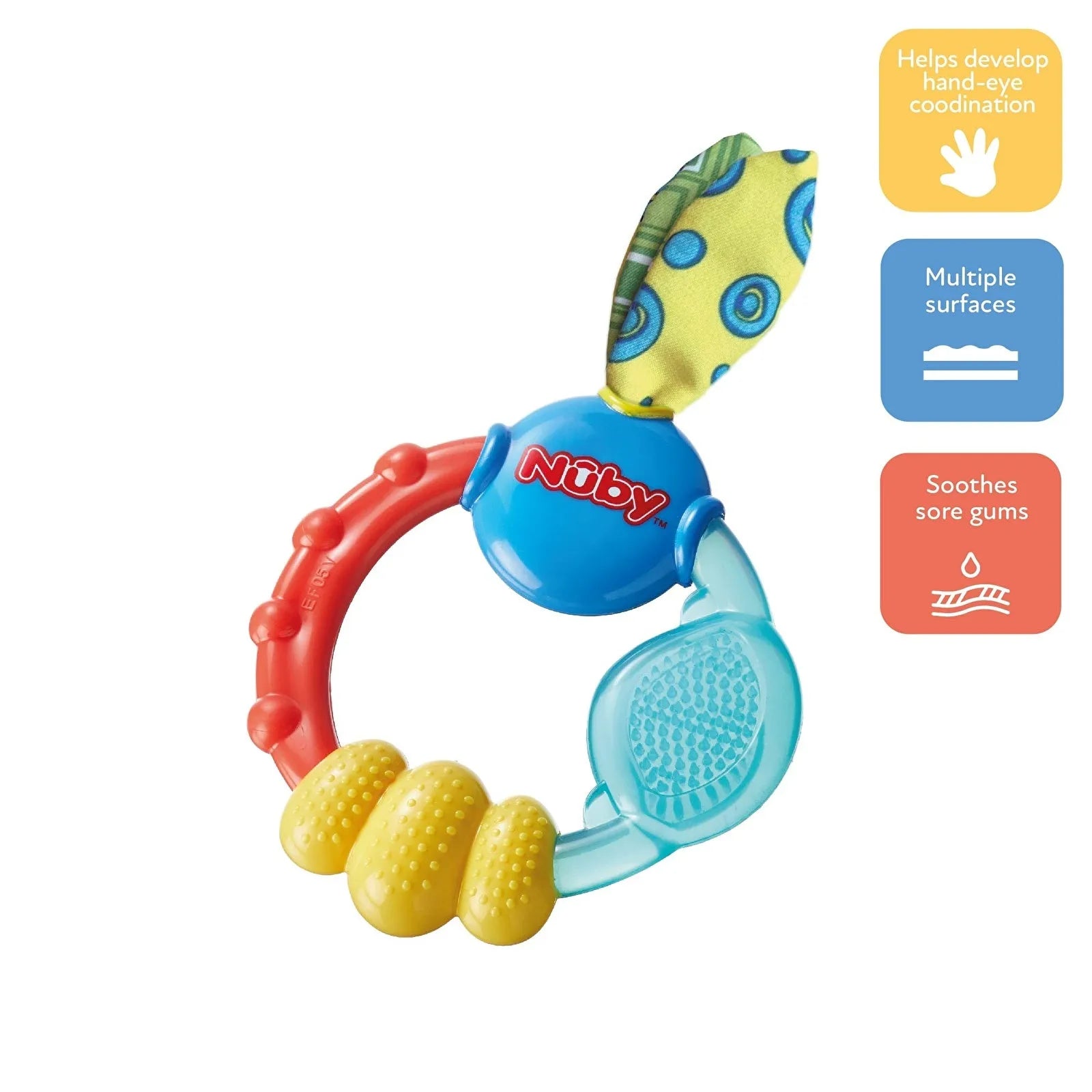 Nuby Wacky Teething Ring - Multicolour - ebebek - Black Friday