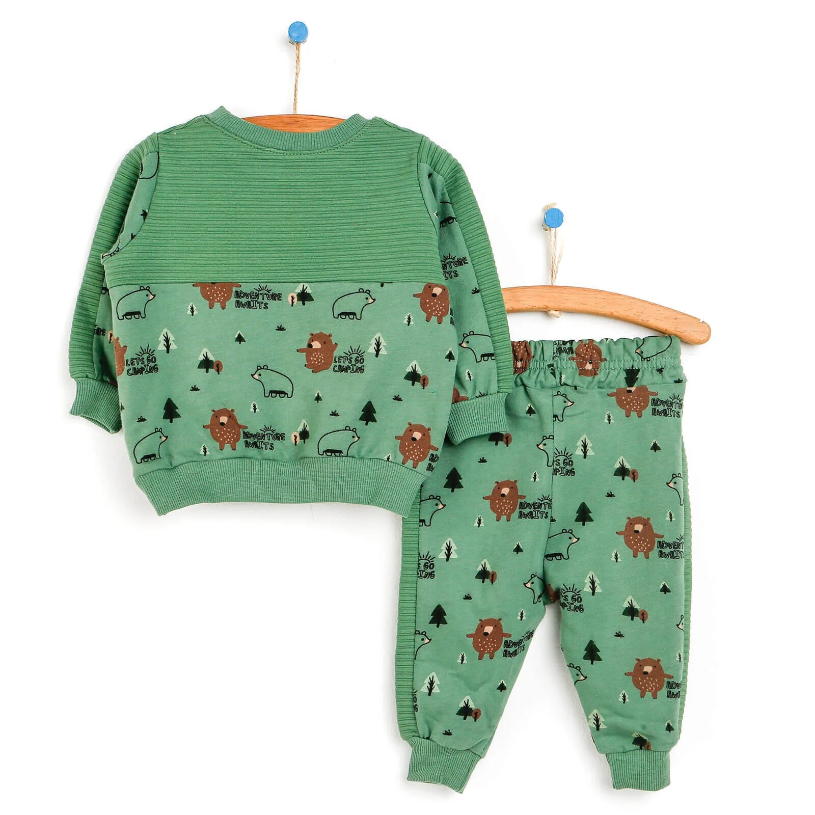 HelloBaby Baby Tracksuit - Dark Green - ebebek - Black Friday