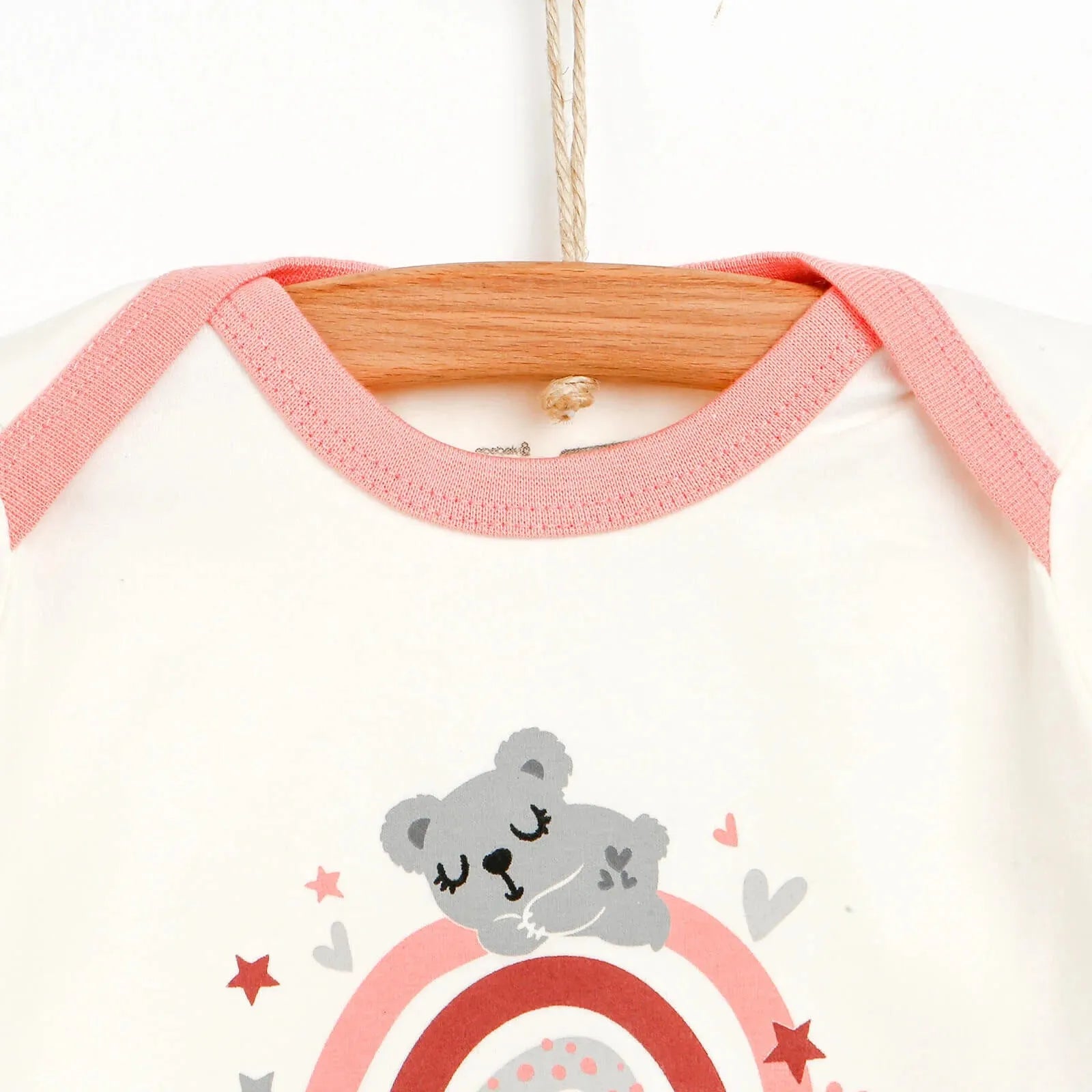HelloBaby Basic Collared Neck Pyjamas Set - Salmon - ebebek - Black Friday