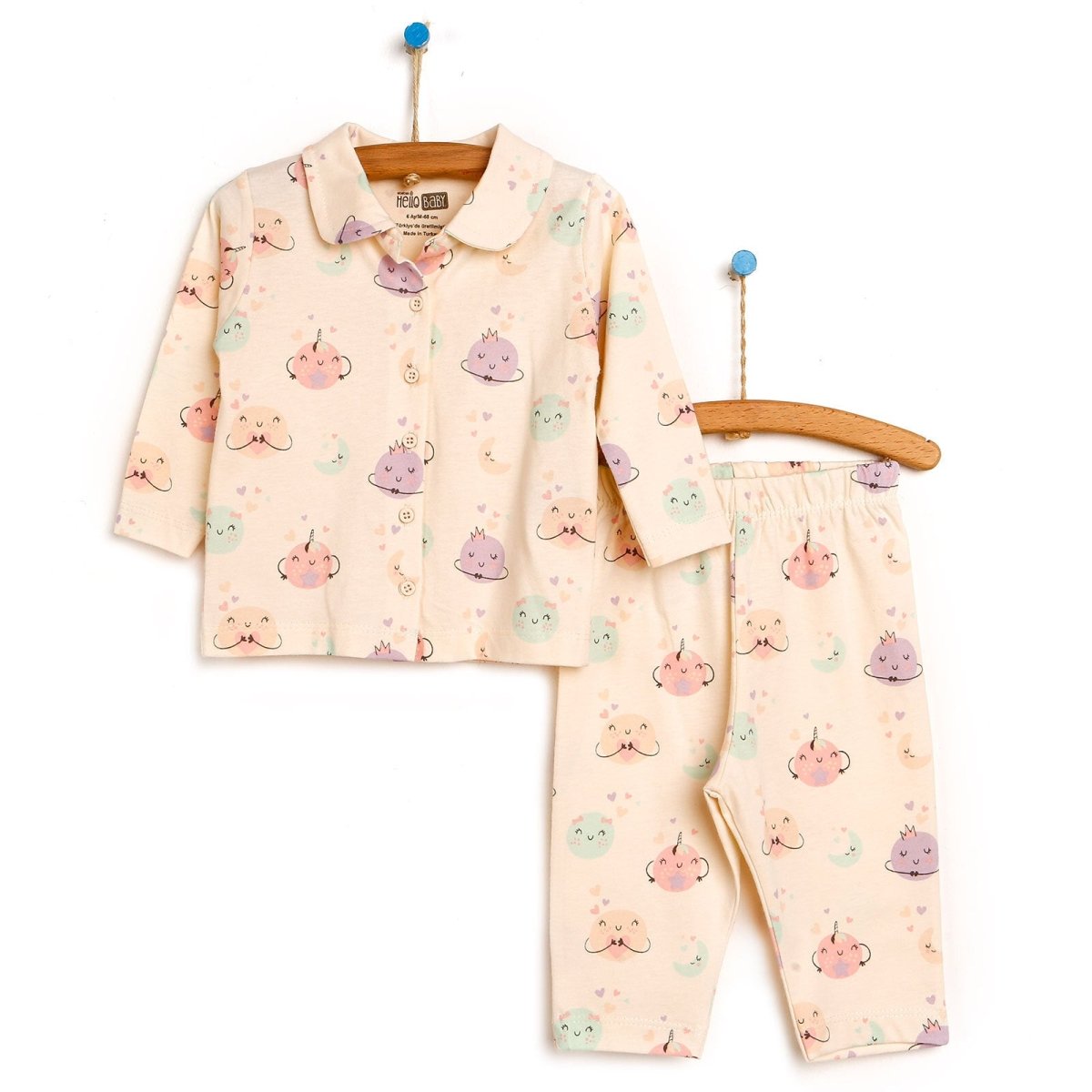 HelloBaby Basic Baby Girl Pyjamas Set - Ecru - ebebek - Black Friday