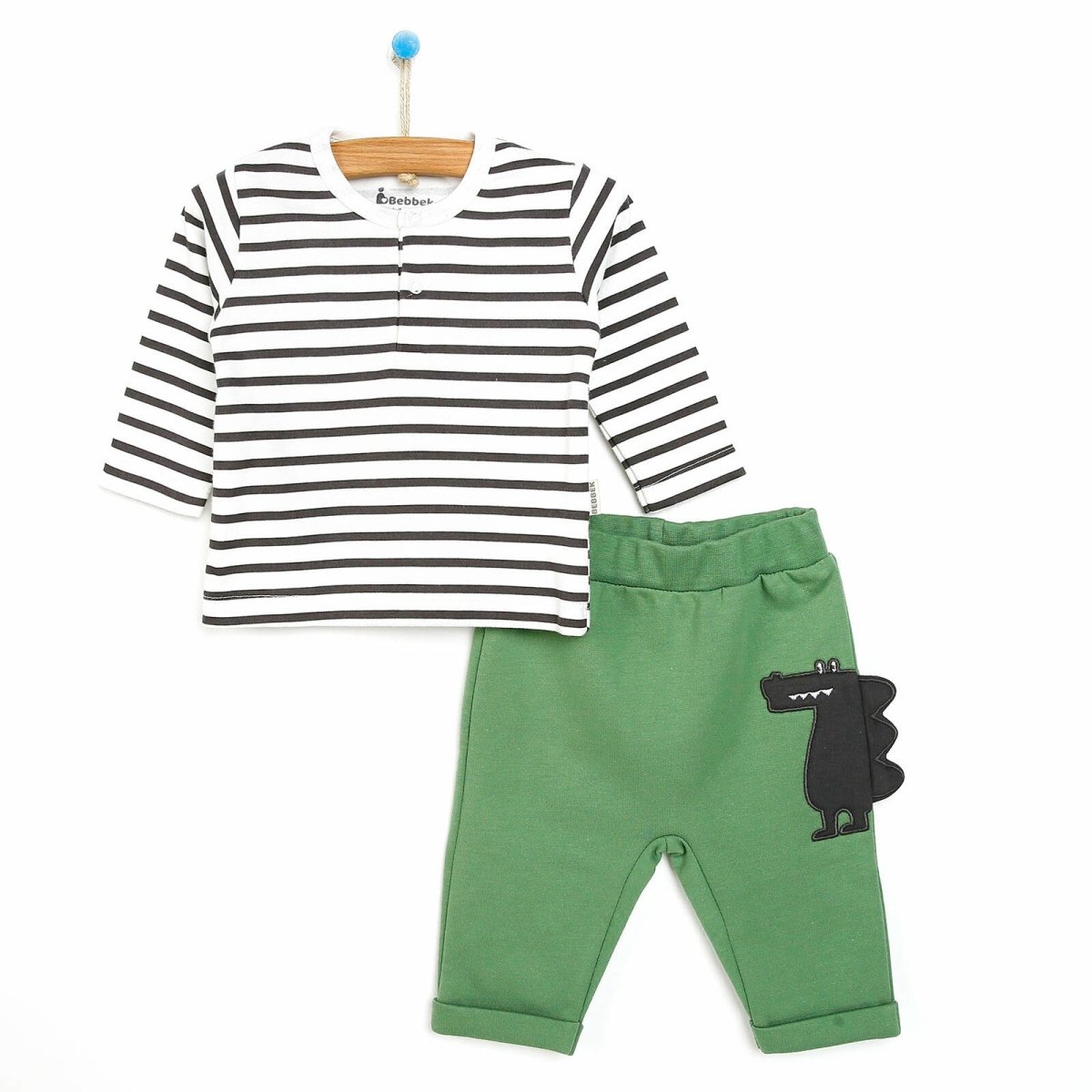 Bebbek Newborn Sweatshirt Footless Bottom - Green - ebebek - Black Friday