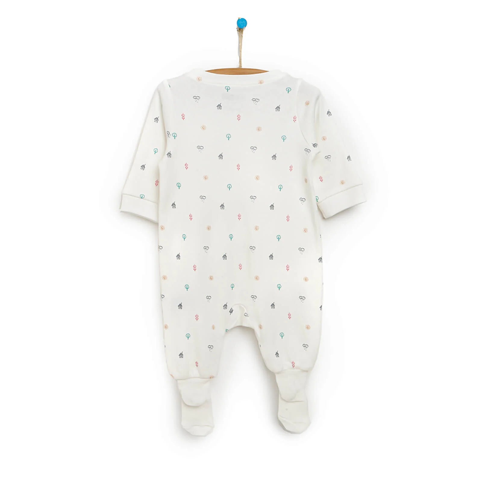 HelloBaby Newborn Baby Girl Footed Jumpsuit - Beige Melange - ebebek - Black Friday