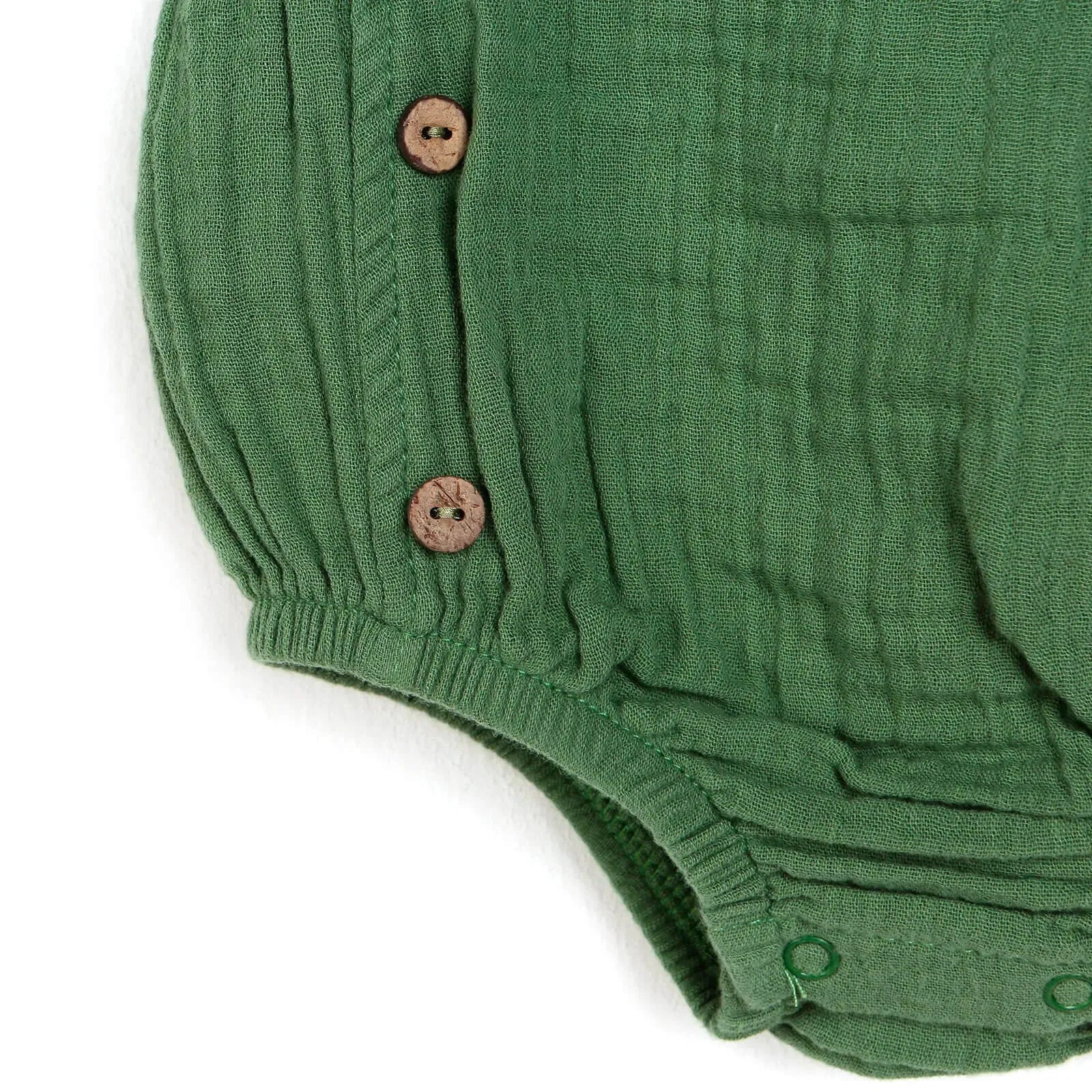 HelloBaby Newborn Muslin Romper - Green - ebebek - Black Friday