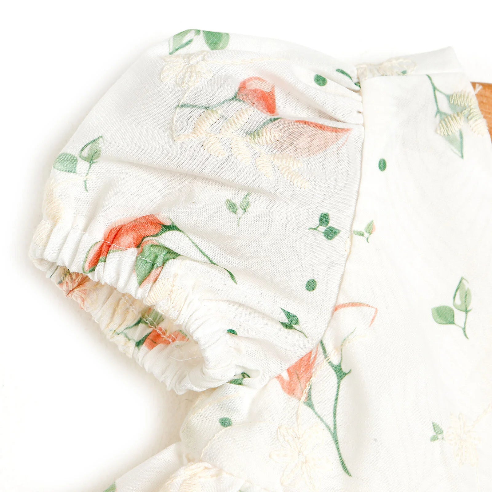 HelloBaby Basic Baby Girl Leaf Patterned - Ecru - ebebek - Black Friday