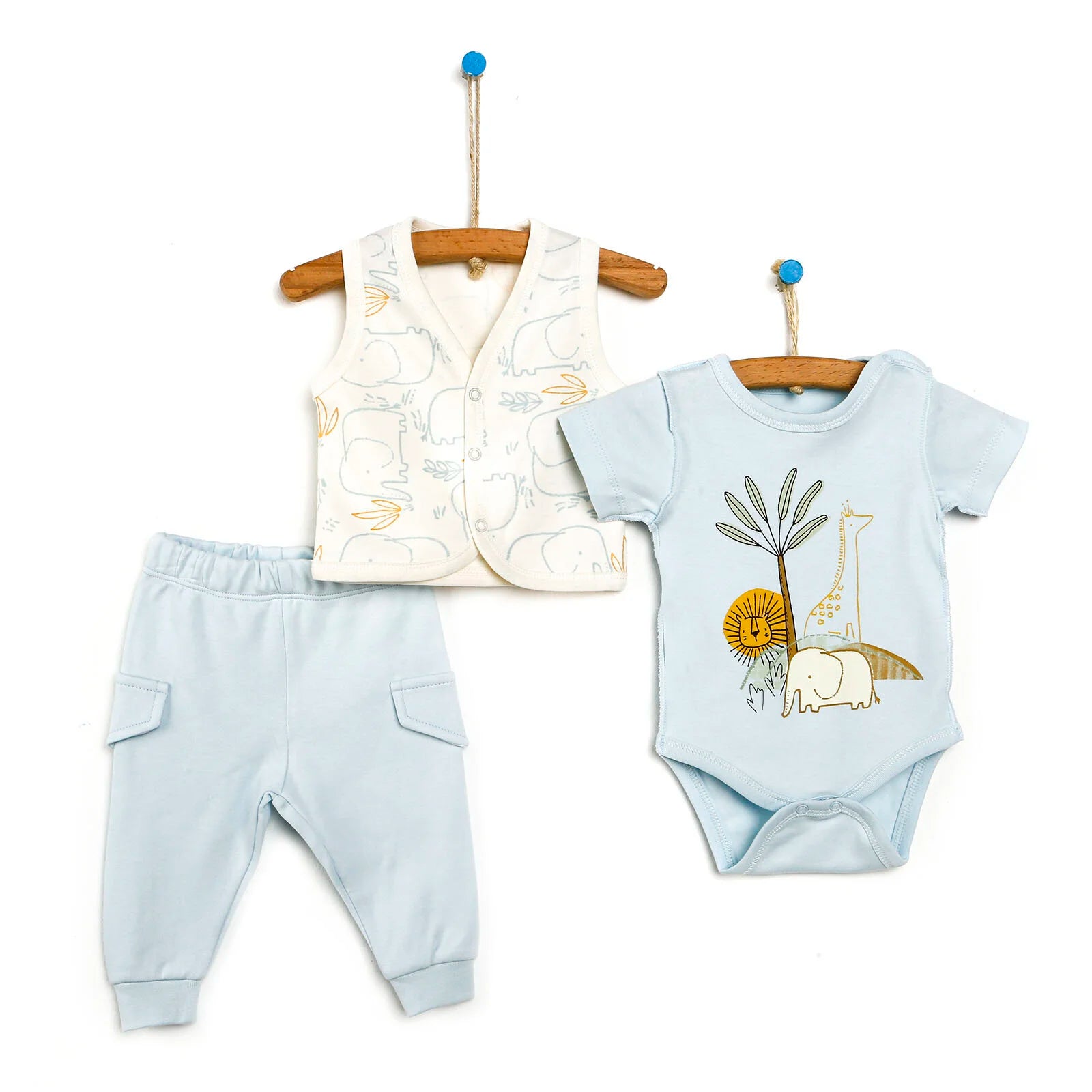 Bebetto Newborn Body - Footless Bottom - Blue - ebebek - Black Friday