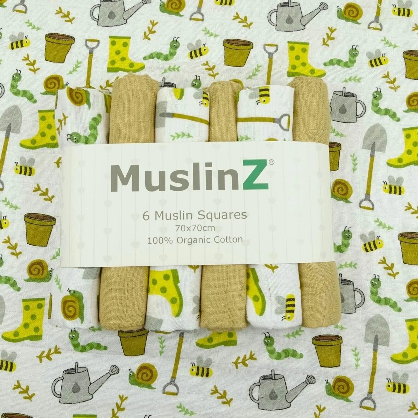 MuslinZ 6 Pack Organic Cotton Muslin Squares 70x70cm - Garden - ebebek - Black Friday