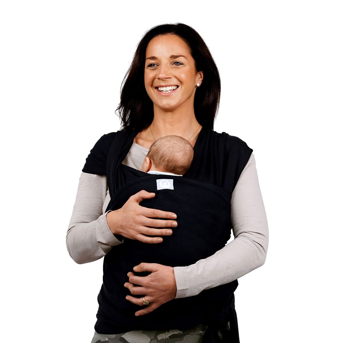 Gaia Carry Stretchy Baby Wrap Pure Tencel - Ebony - ebebek - Black Friday