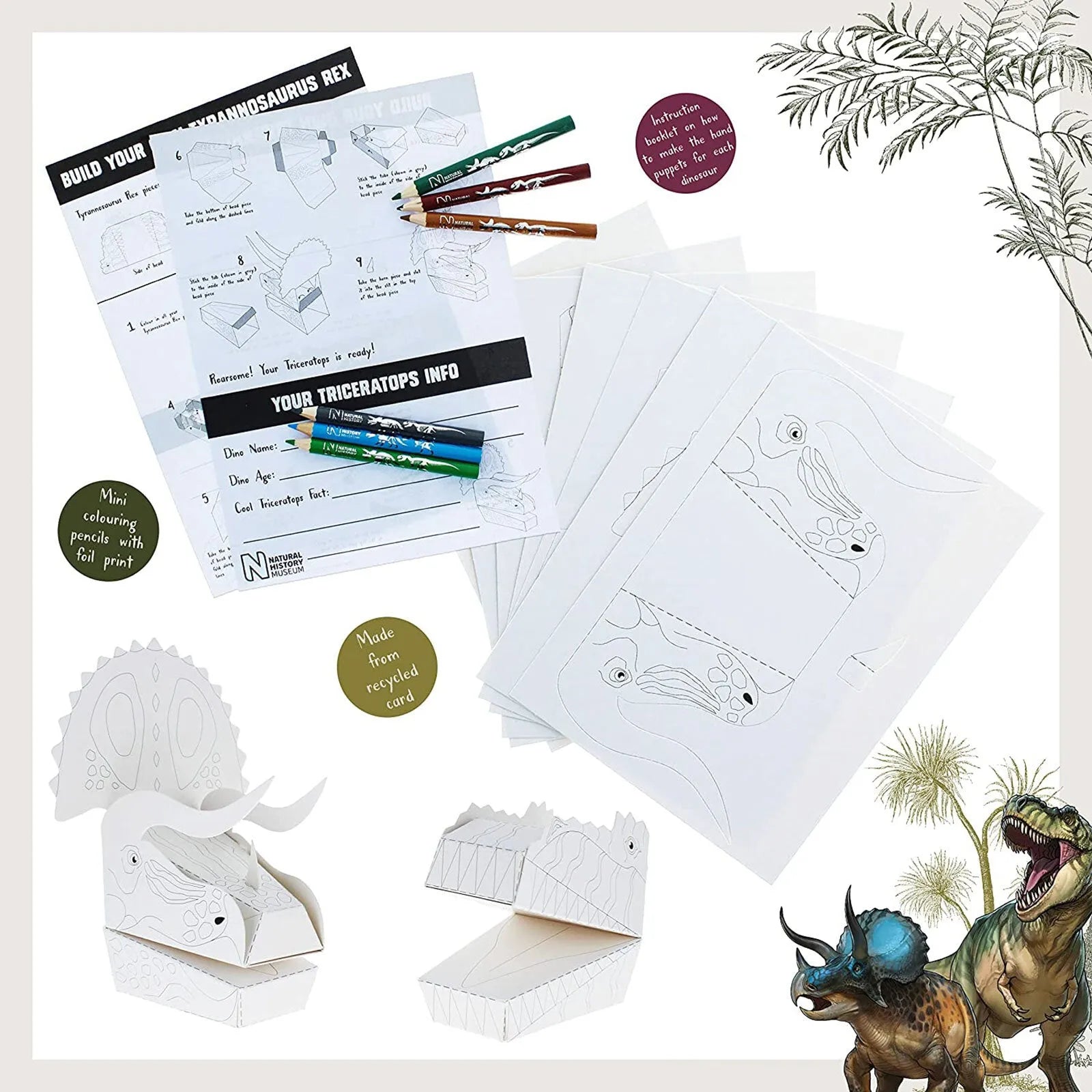 National History Museum Make & Colour Your Own Dinosaur - ebebek - Black Friday