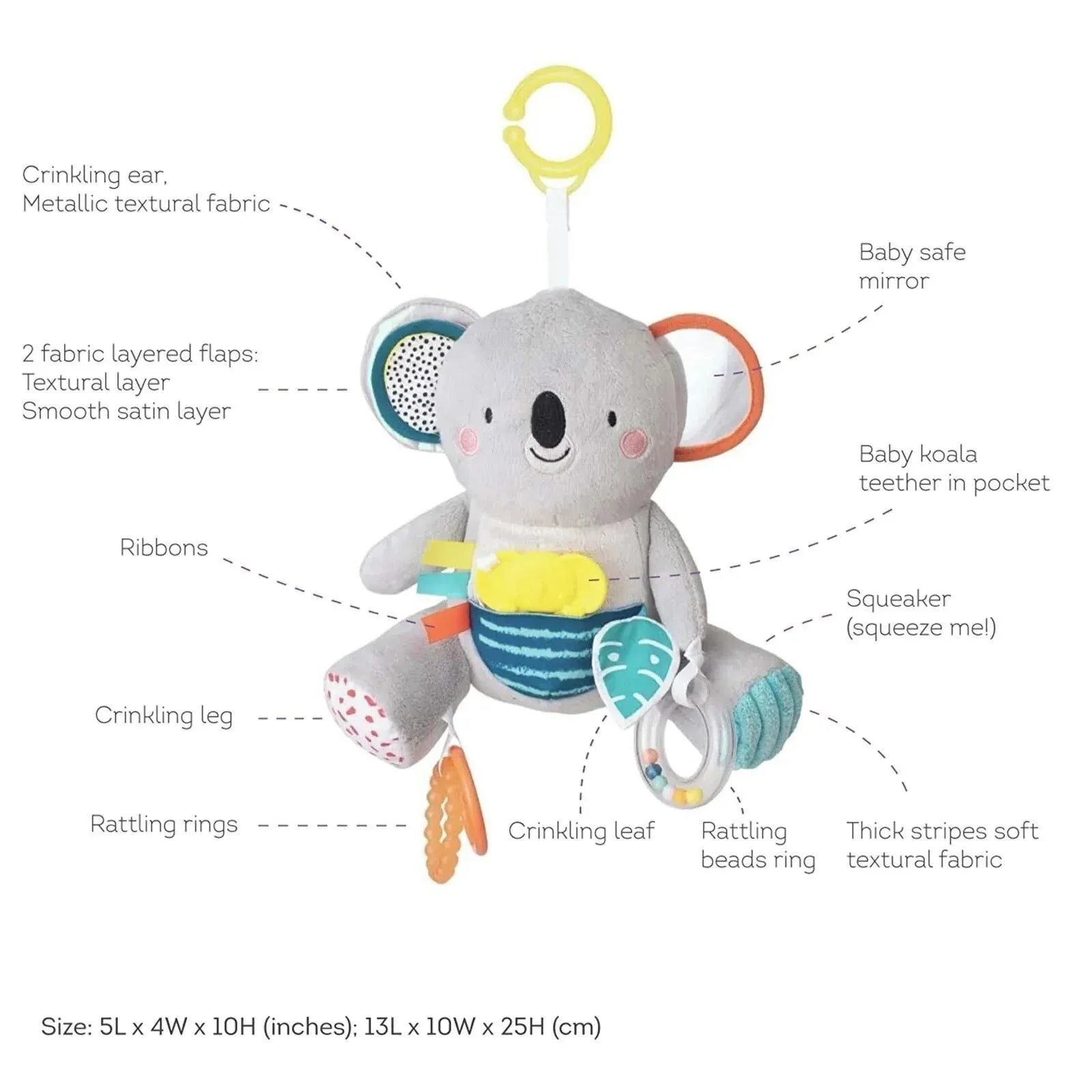 Taf Toys Kimmy The Koala Activity Toy Grey Mix - ebebek - Black Friday