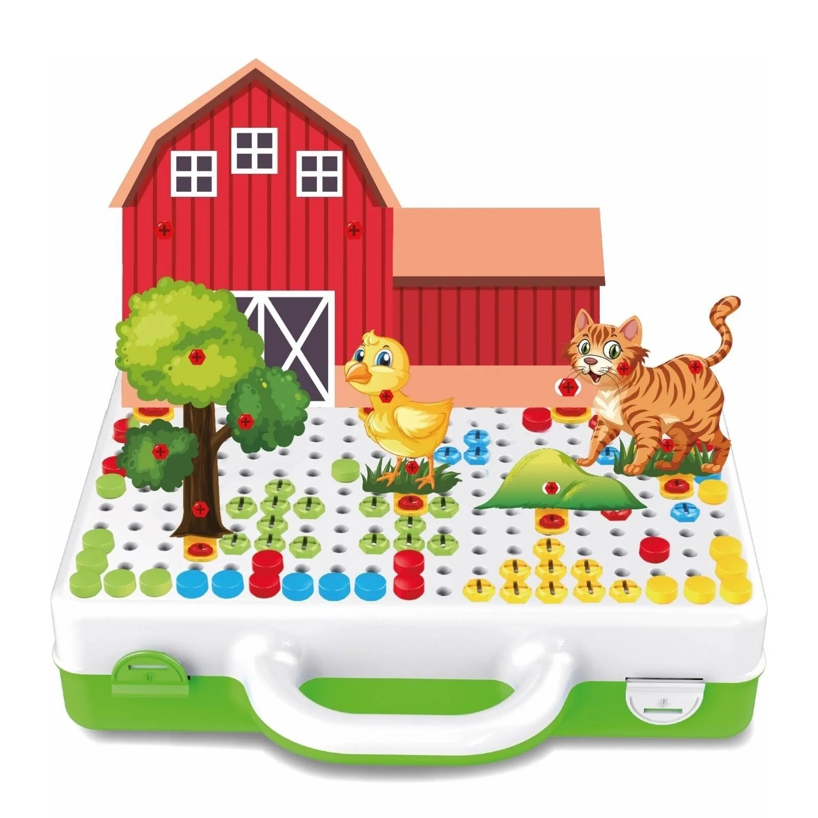 3D Stem Puzzle Toolbox with Driller - Farm Animals - ebebek - Black Friday