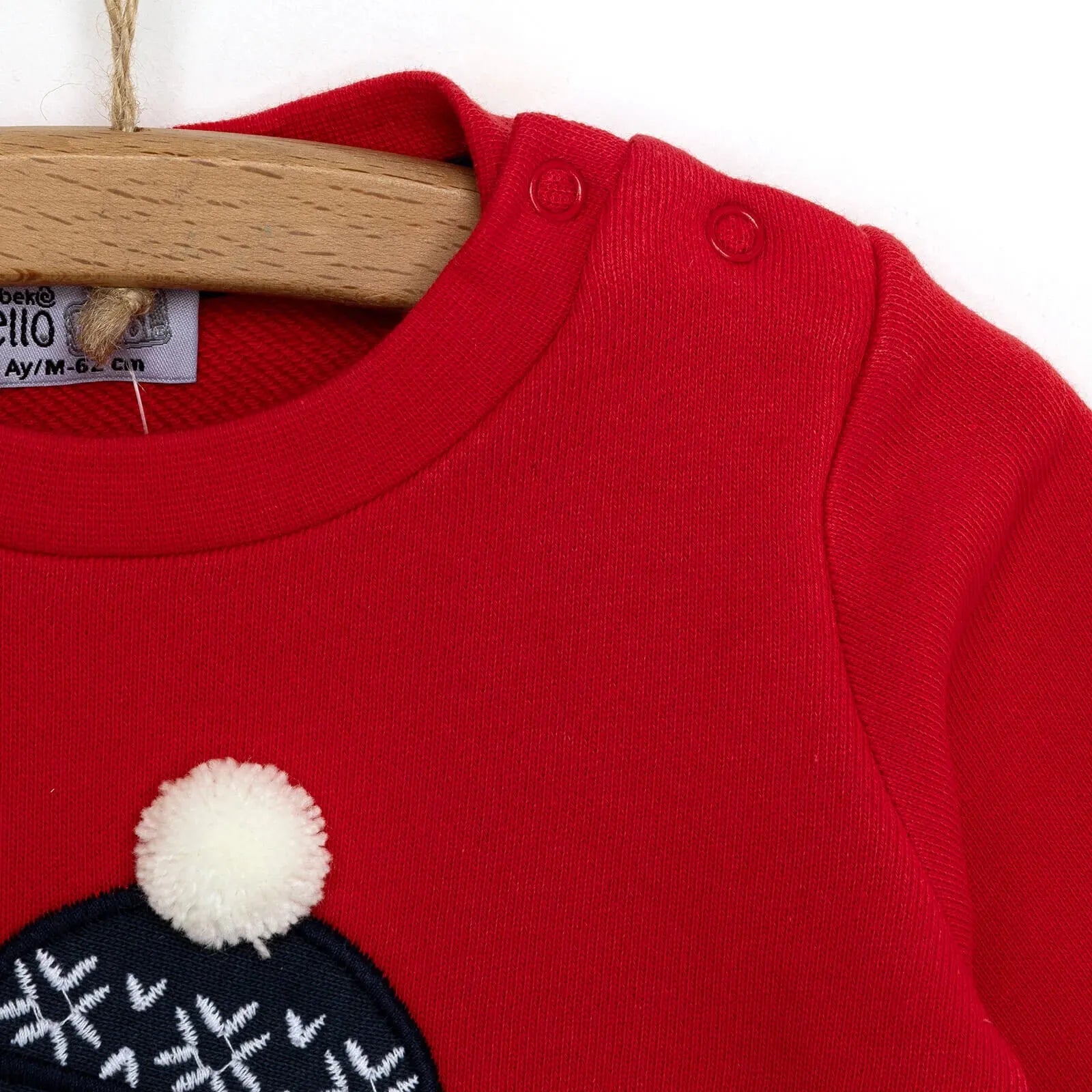 HelloBaby Snowman Sweatshirt - Footed Bottom - Red - ebebek - Black Friday
