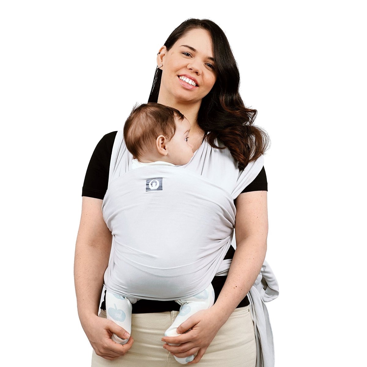 Gaia Carry Stretchy Baby Wrap Organic Cotton - Silver Grey - ebebek - Black Friday