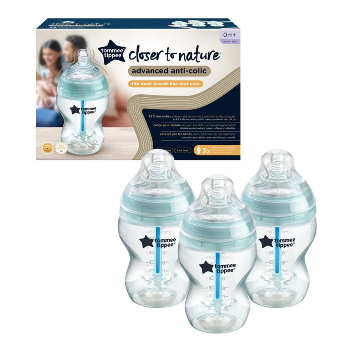 Tommee Tippee Advanced Anti Colic Baby Bottle 260ml Pack of 3