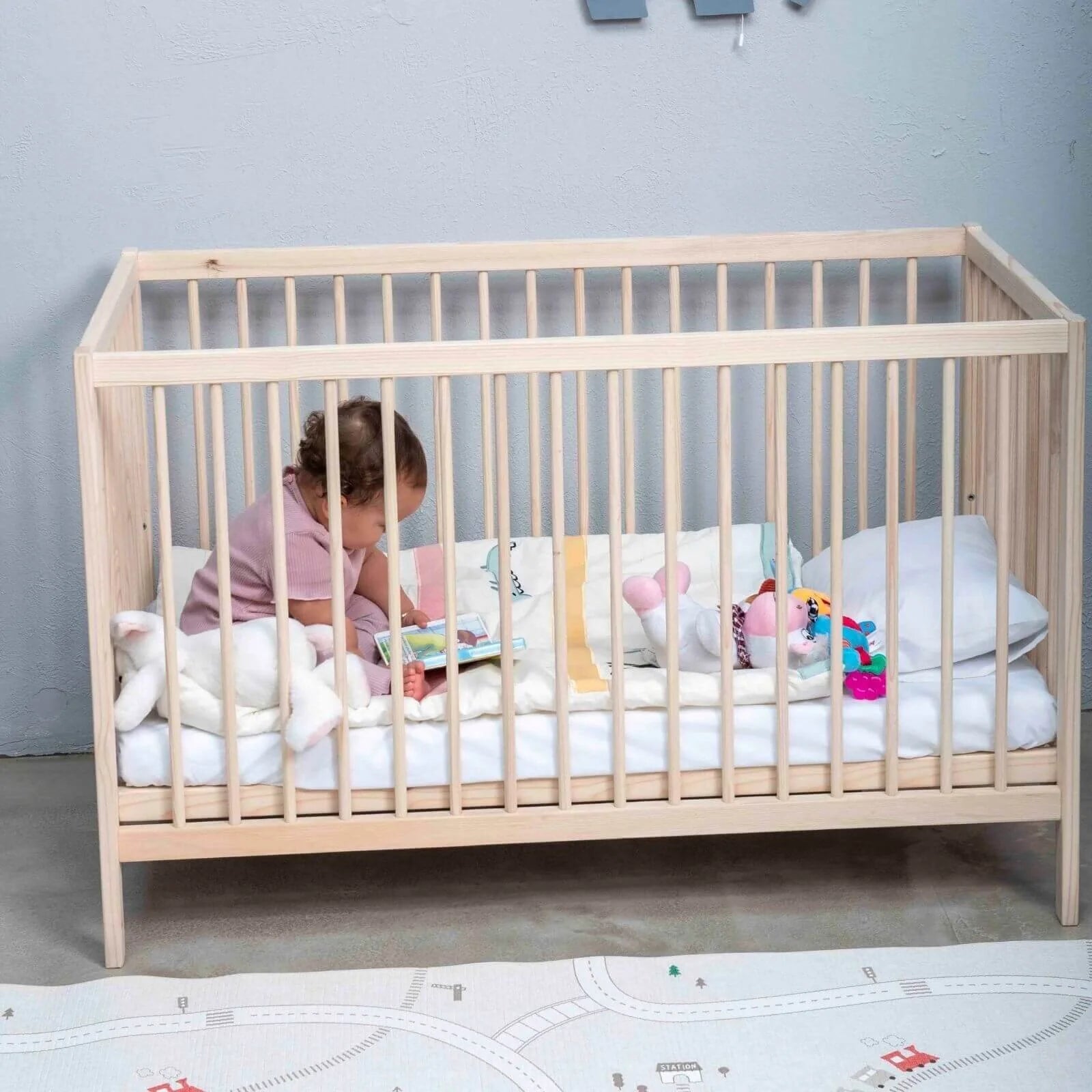 Kukka Natural Wood 2 - Level Cot 60x120 cm - ebebek - Black Friday