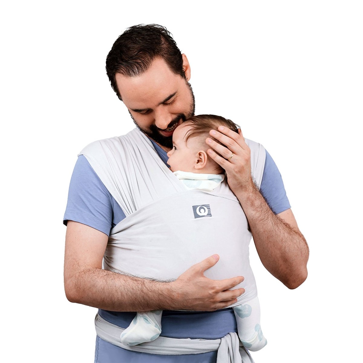 Gaia Carry Stretchy Baby Wrap Organic Cotton - Silver Grey - ebebek - Black Friday