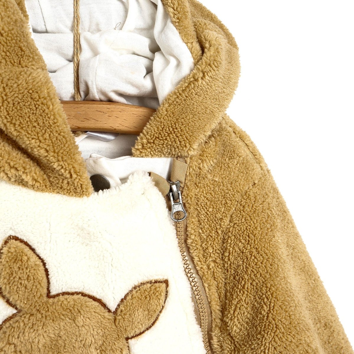 Midimod Newborn Welsoft Kangaroo Footed Jumpsuit - Brown - ebebek - Black Friday