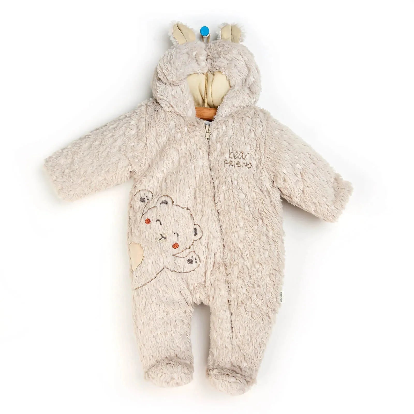 Bebetto Welsoft Footed Jumpsuit - Beige - ebebek - Black Friday