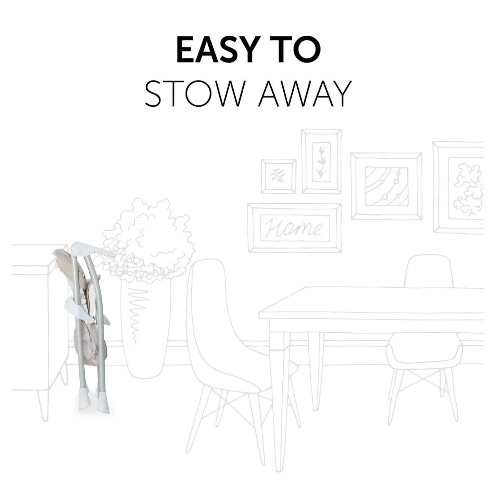 Hauck Sit N Fold Highchair - Beige - ebebek - Black Friday