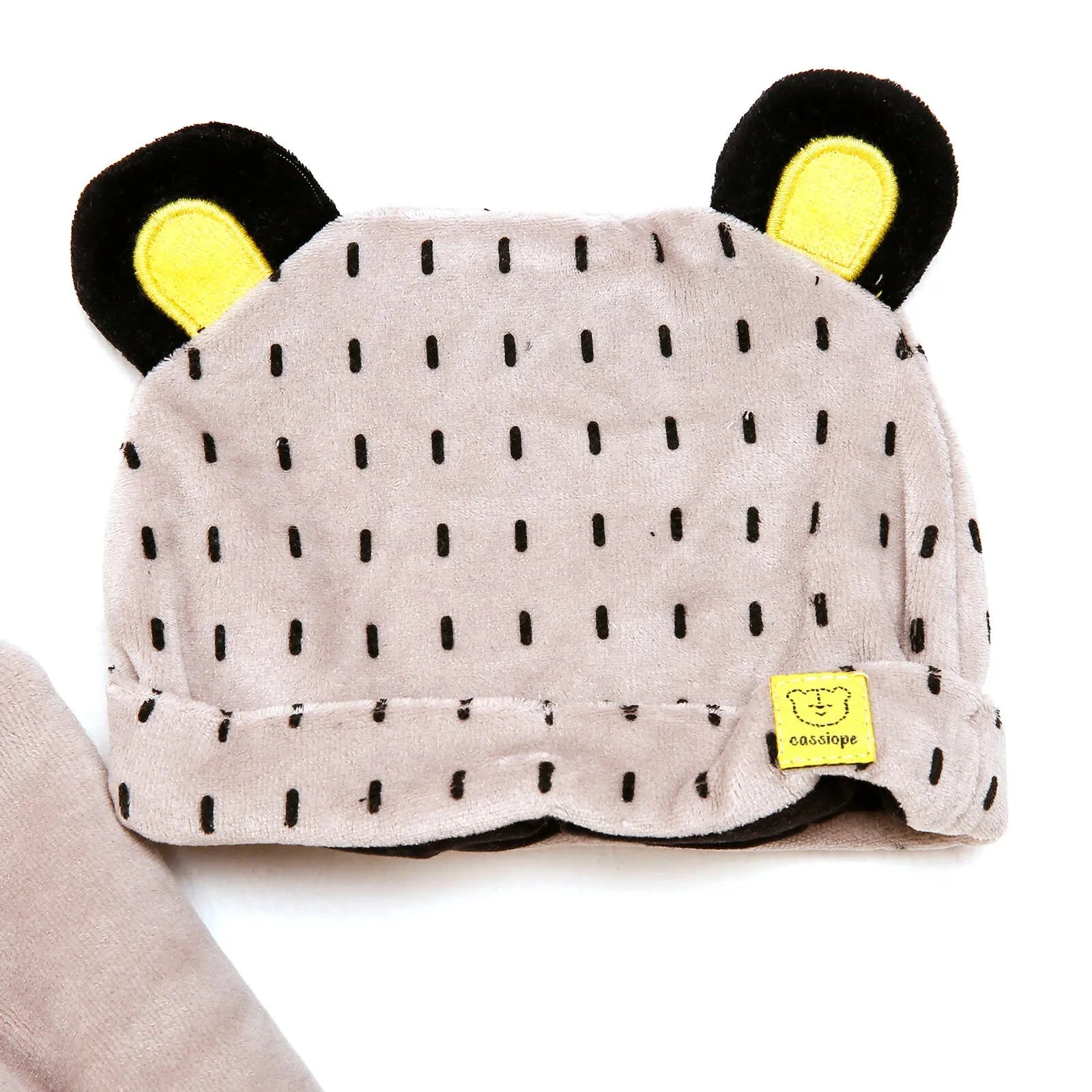 Cassiope Newborn Panda Velvet Jumpsuit - Grey - ebebek - Black Friday