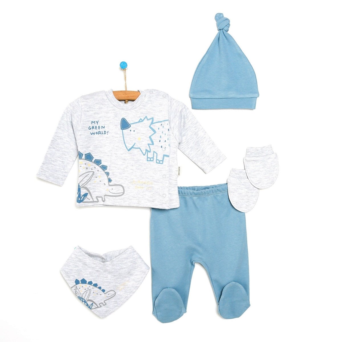 Bebbek Baby Boy 5 Pcs Newborn Starter Set - Dark Blue - ebebek - Black Friday