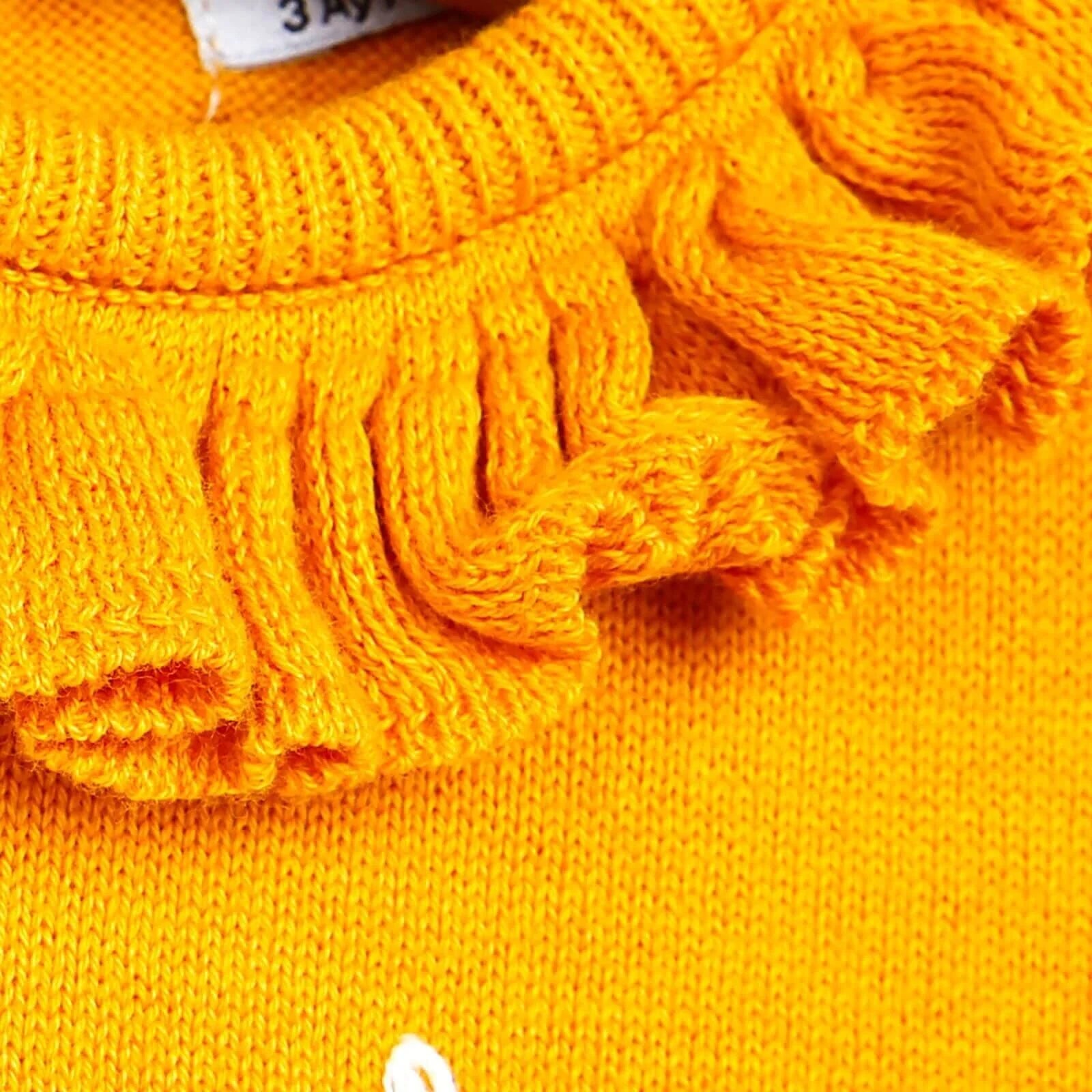 HelloBaby Newborn Knit Ruffled Jumpsuit - Mustard - ebebek - Black Friday