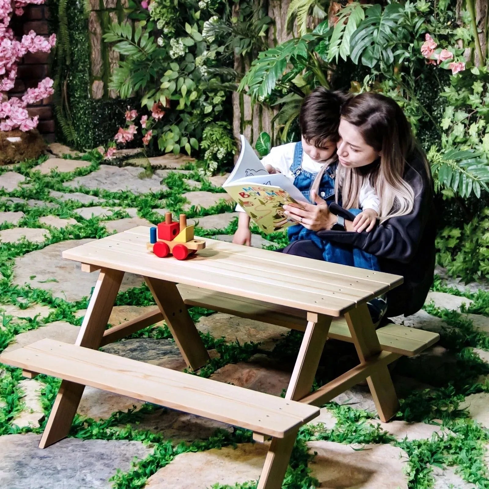Montessori Wooden Mini Picnic Table - ebebek - Black Friday