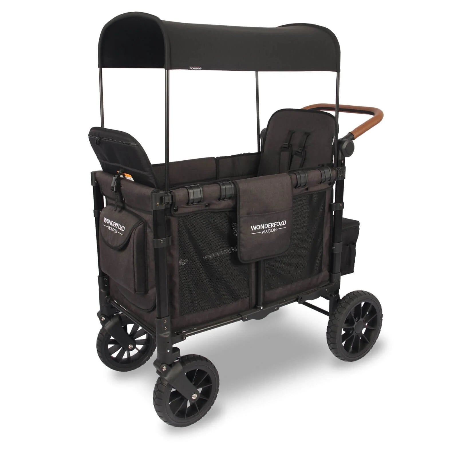 Wonderfold W2 Luxe Double Wagon - Volcanic Black - Wonderfold - ebebek