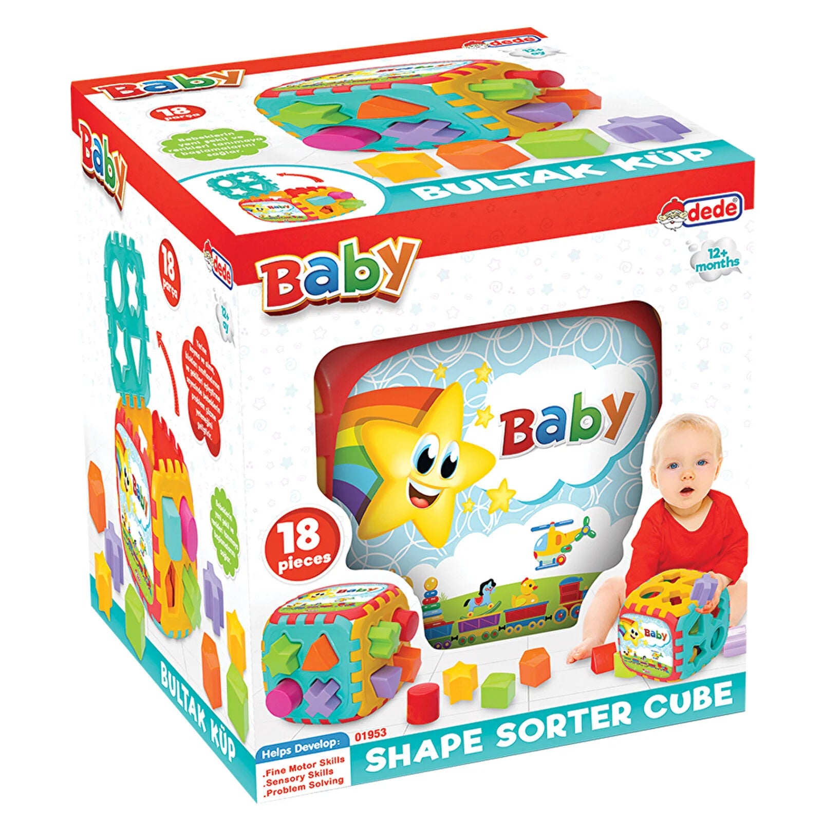 Dede Baby Puzzle Big Shape Sorter Cube - ebebek - Black Friday